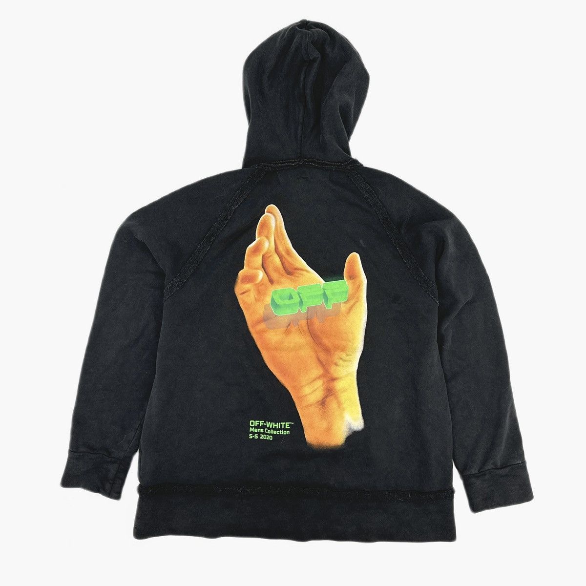 Off-White OFF-WHITE SS20 Hand Logo Incompiuto Hoodie Size US S / EU 44-46 / 1 - 1 Thumbnail