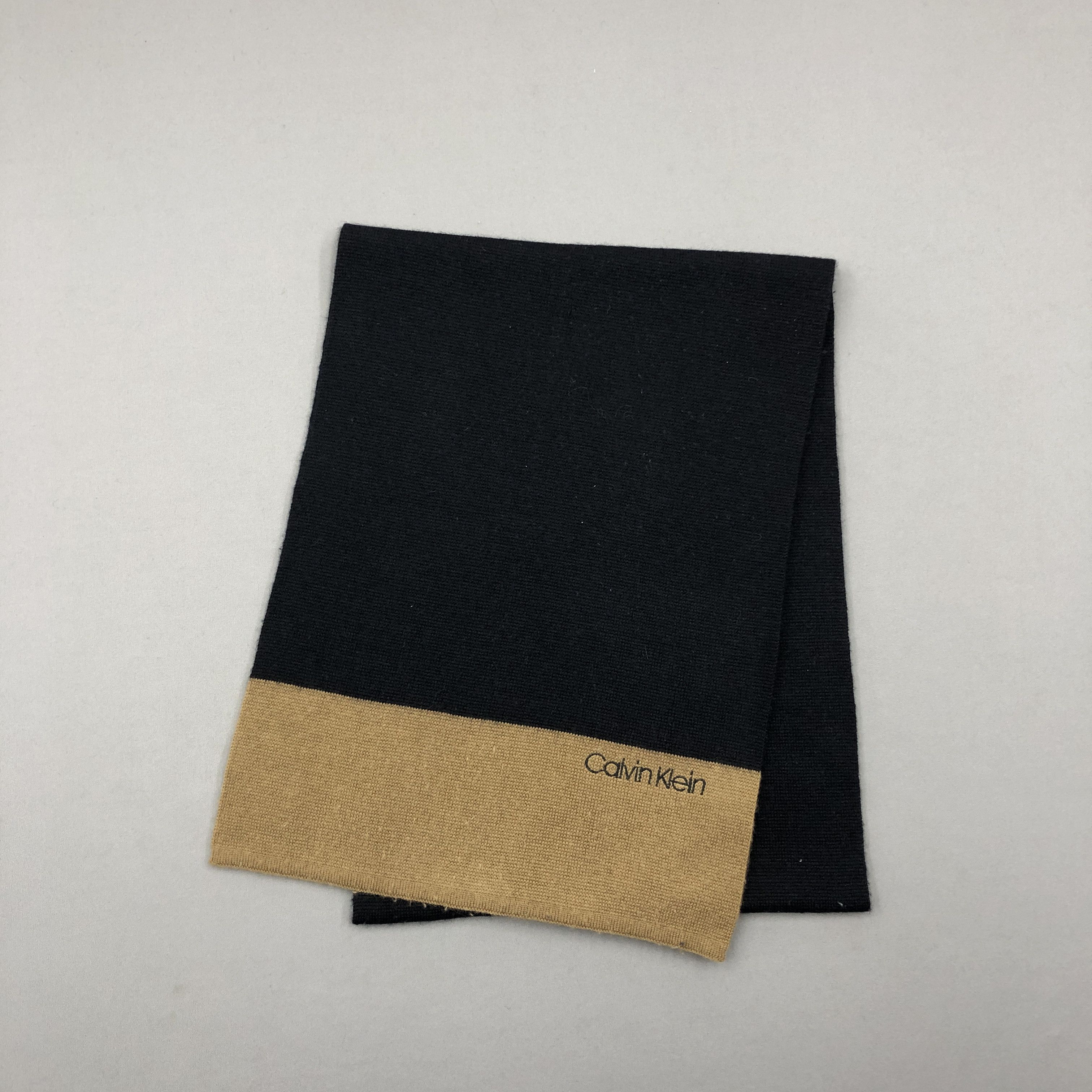 Trussardi Vintage Calvin Klein Scarf Ribbed Knit Wool Scarves Size ONE SIZE - 3 Thumbnail