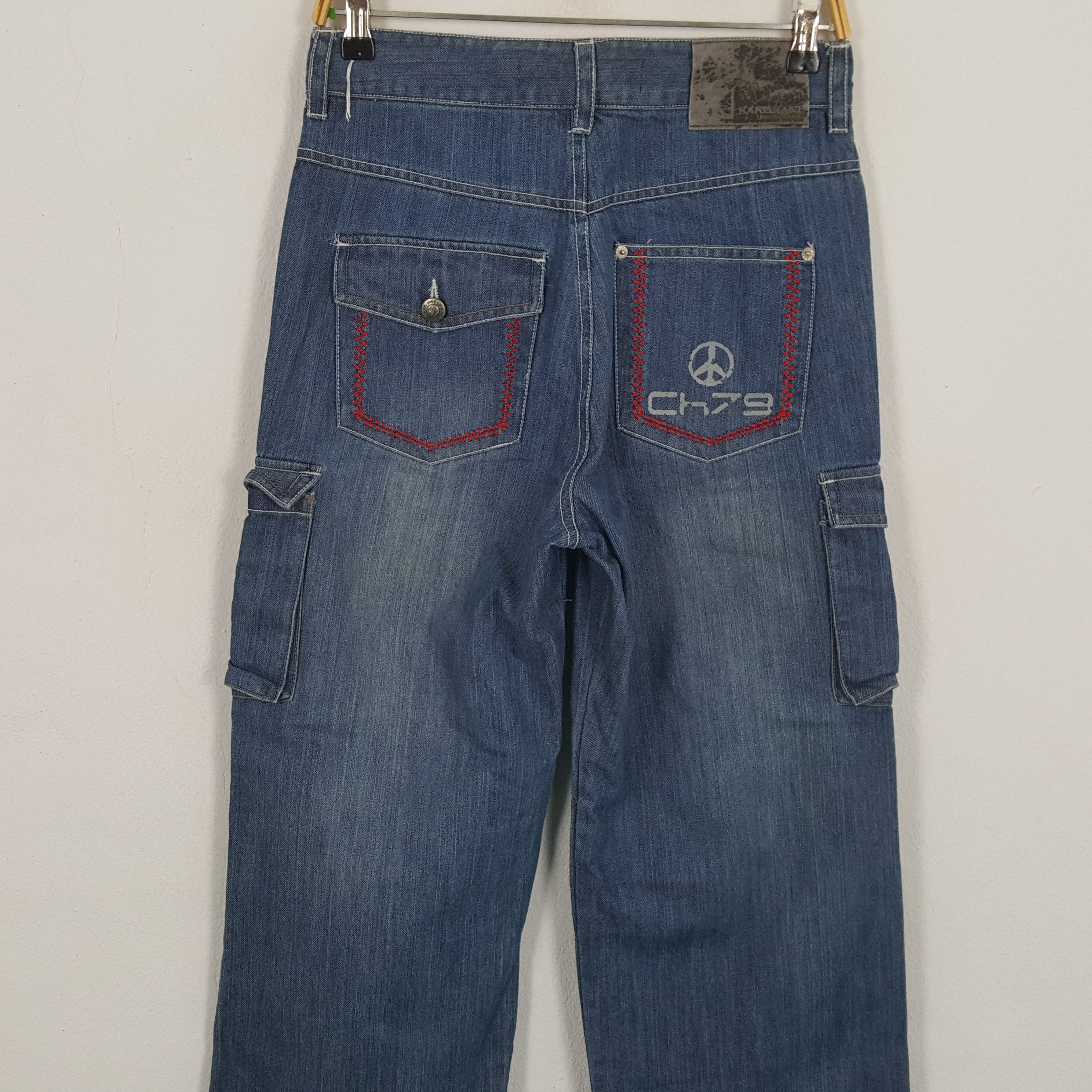 Karl Kani × Vintage Vintage KARL KANI American Streetwear Skateboard Cargo Jeans Size US 27 - 2 Thumbnail