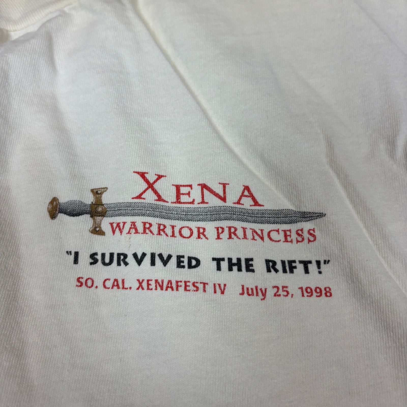 Hanes Vintage 1998 Xena T Shirt Men's XL Rare Xenafest Promo Size US XL / EU 56 / 4 - 6 Thumbnail