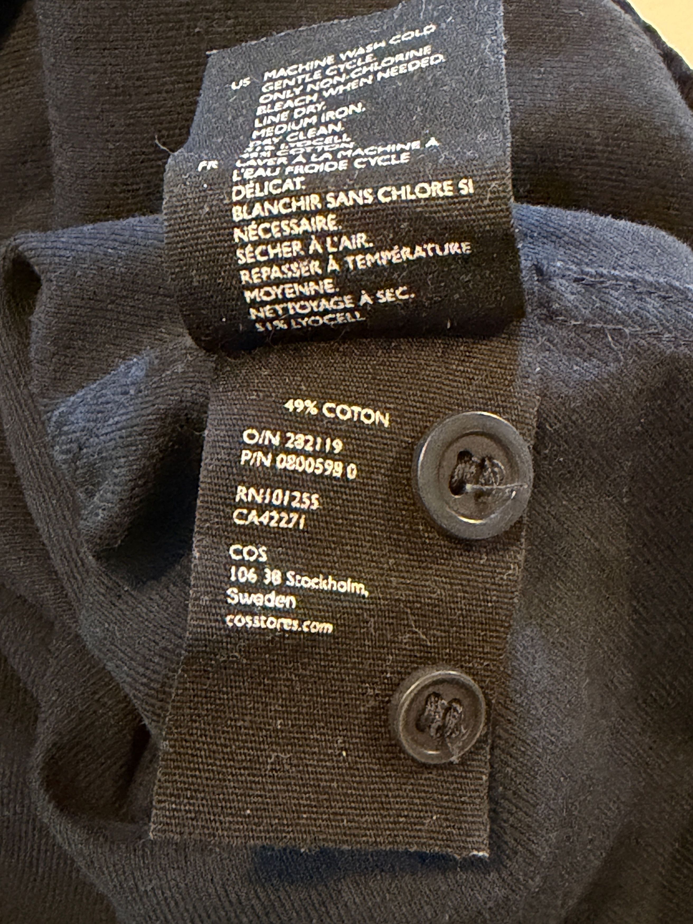 Cos cotton navy button down Size US S / EU 44-46 / 1 - 4 Thumbnail