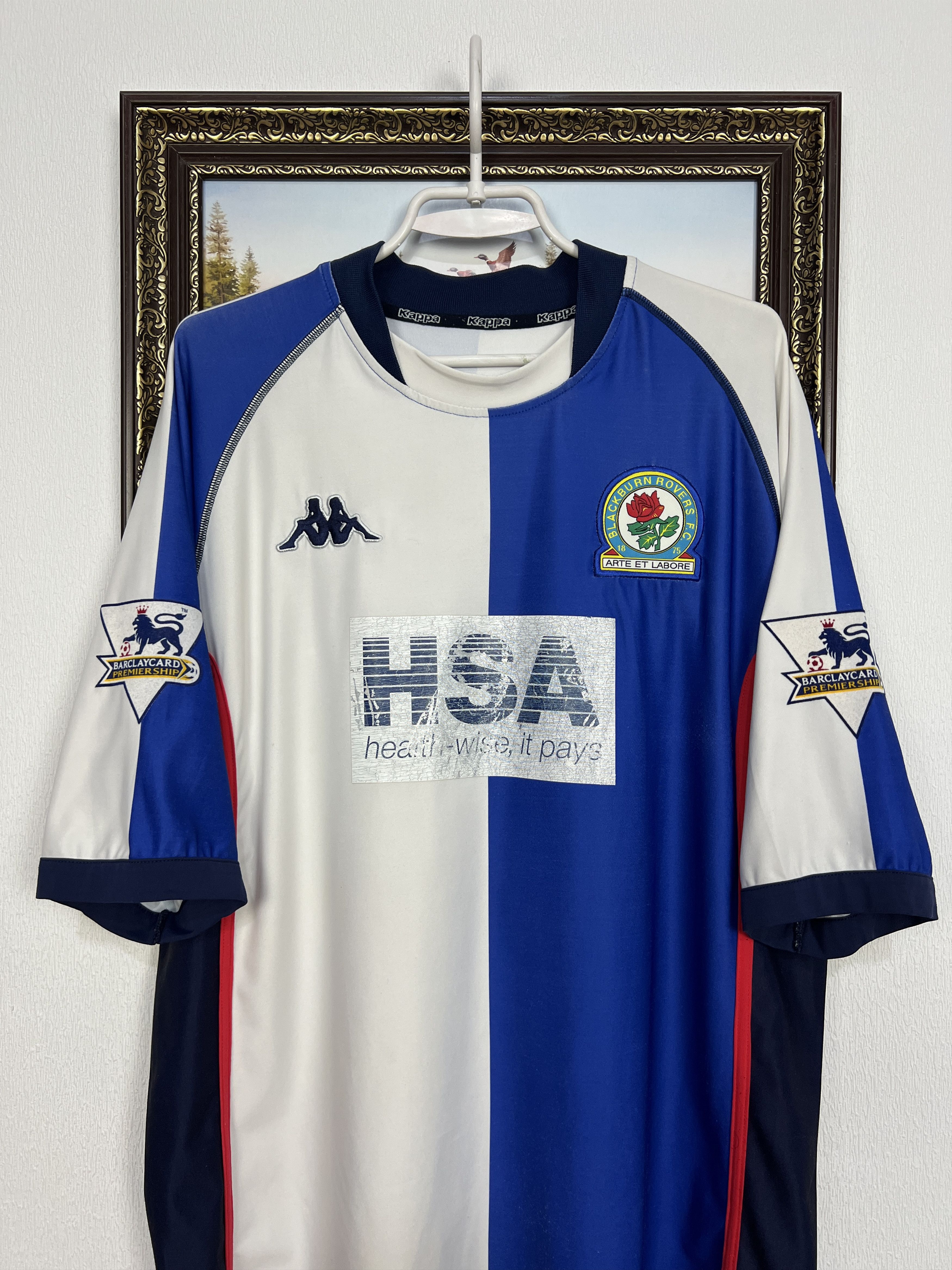 Kappa Blackburn Rovers Home football shirt 2003 #10 Jansen Kappa Size US XXL / EU 58 / 5 - 6 Thumbnail