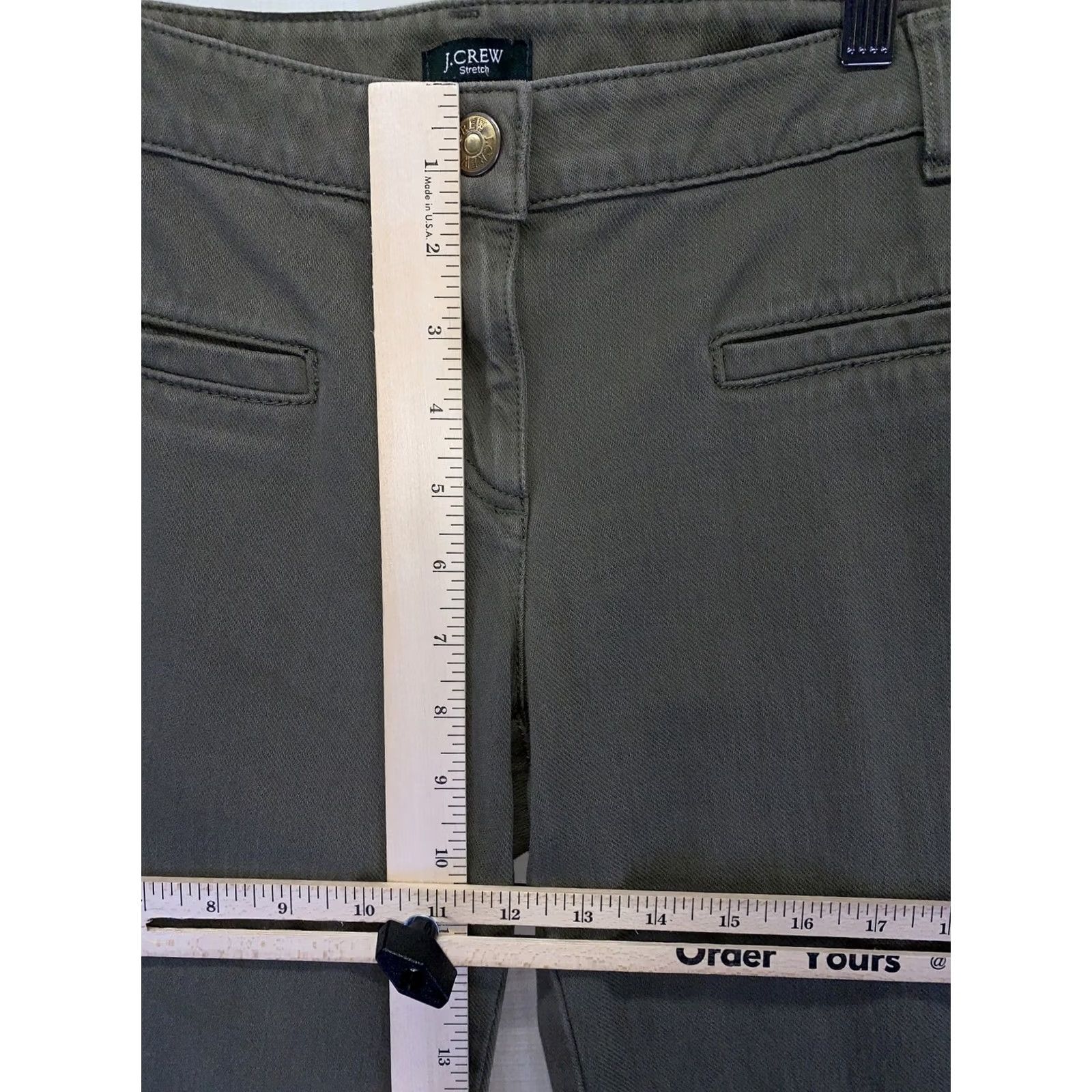 J.Crew J.CREW Womens Weathered Green Stretch Skinny Denim Jeans Sz 28-5886 Size 28" / US 6 / IT 42 - 3 Thumbnail