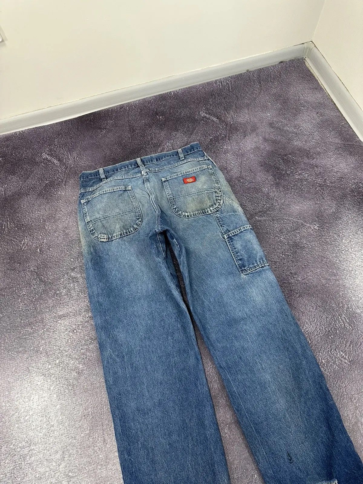 Dickies × Vintage Vintage 90s Dickies Faded Blue Denim Work Baggy Jeans Size US 34 / EU 50 - 4 Thumbnail