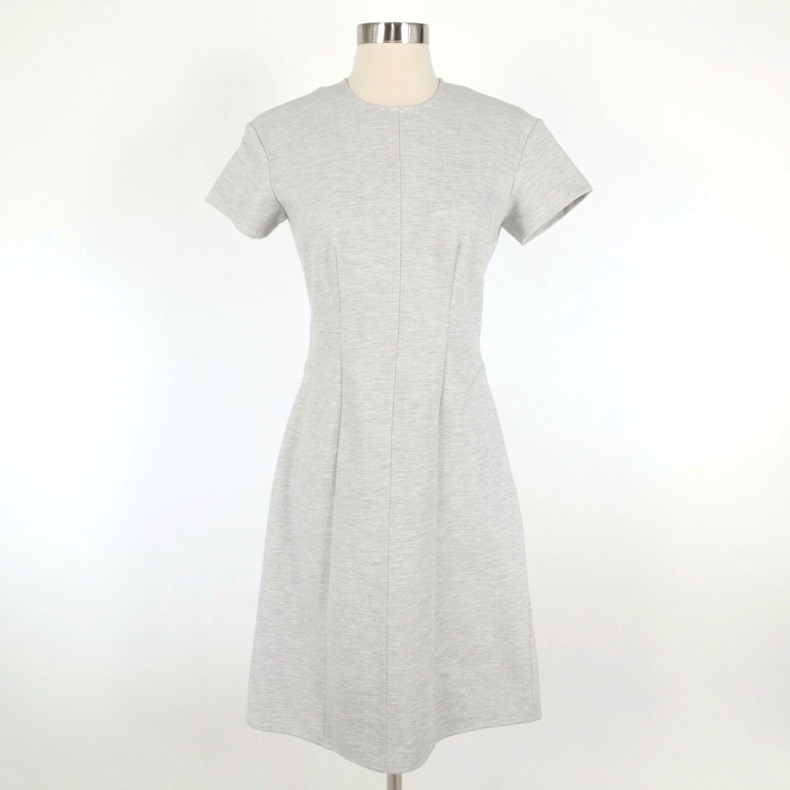 Image of Vintage Mm.lafleur A-Line Dress Coretta Womens 0 New Twill Ponte Light Gray Career in White (Size X