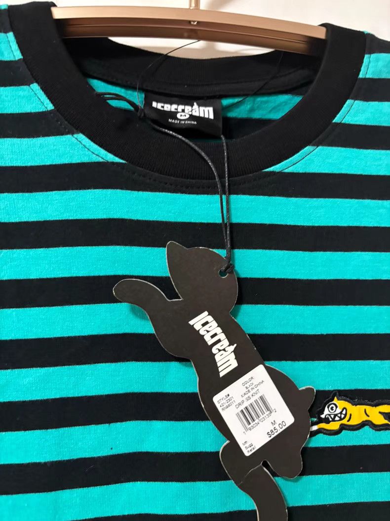Billionaire Boys Club BBC ICECREAM Striped Flying Dog Short Sleeve T-shirt Size US M / EU 48-50 / 2 - 4 Thumbnail