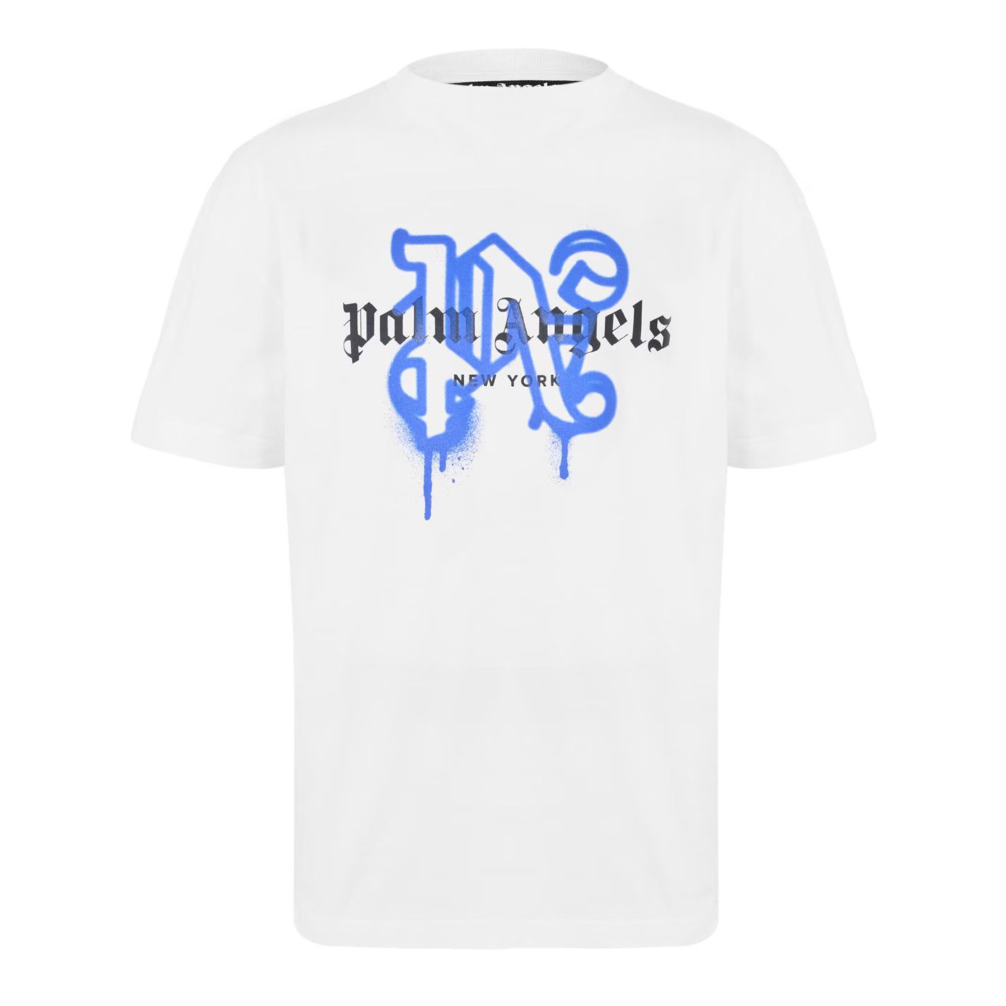 Palm Angels o1g2r1mq0426 Ny Mono T-Shirt in White Size US M / EU 48-50 / 2 - 1 Thumbnail