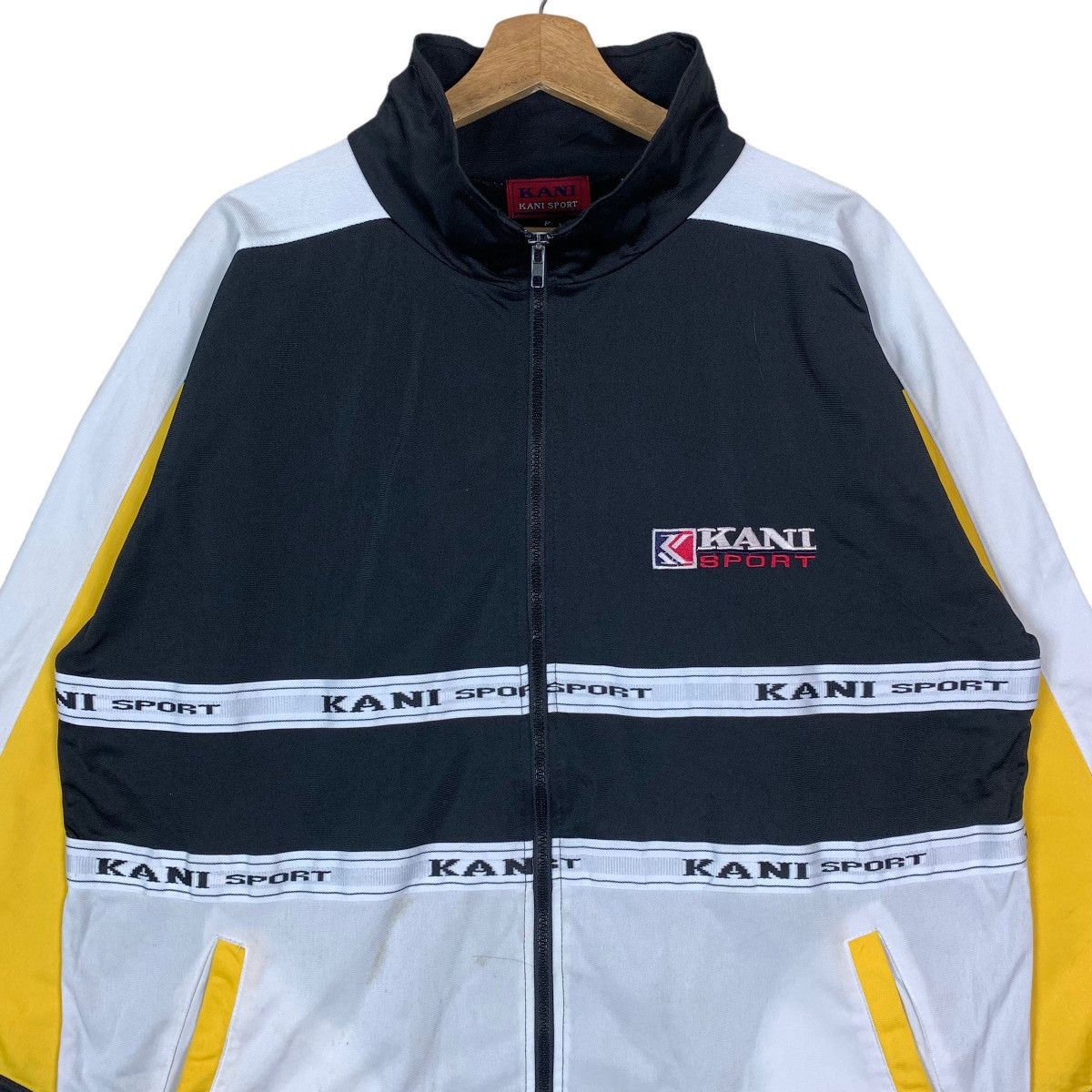 Vintage Kani Sport Spell Out Tri Tone Zipper Coach Jacket