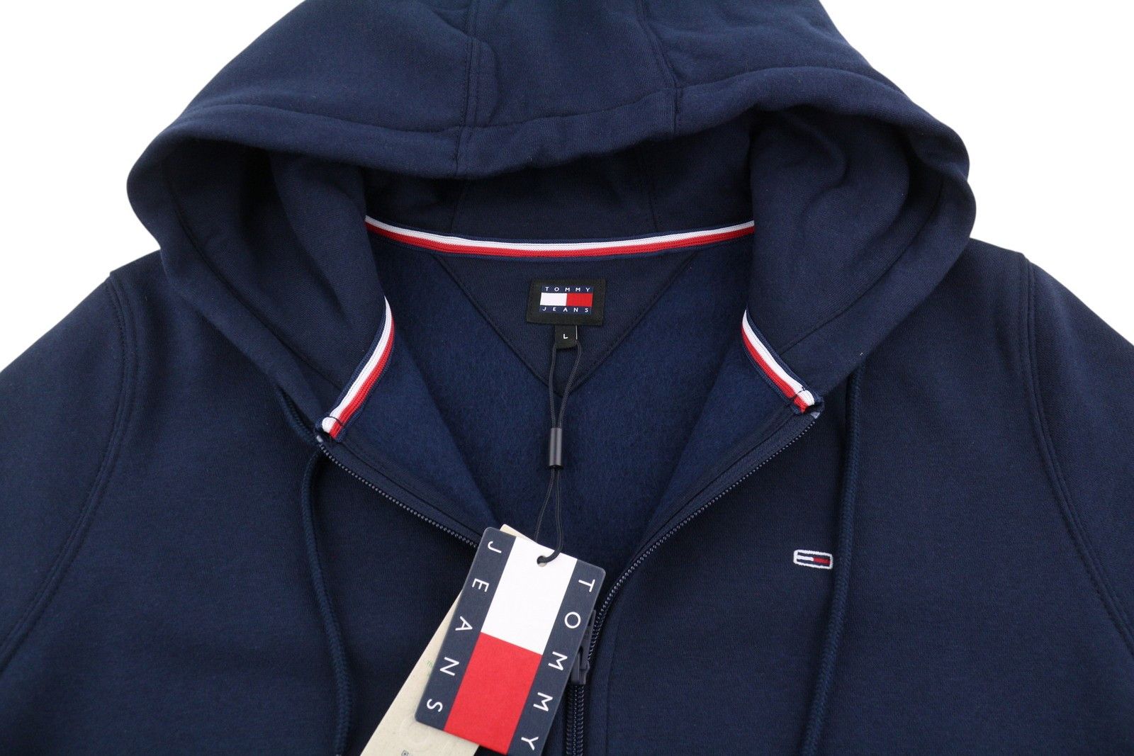 Tommy Hilfiger REQ S FLAG ZIP L Dark Night Navy Loose Fit Hoodie 87410 Size L / US 10 / IT 46 - 4 Thumbnail