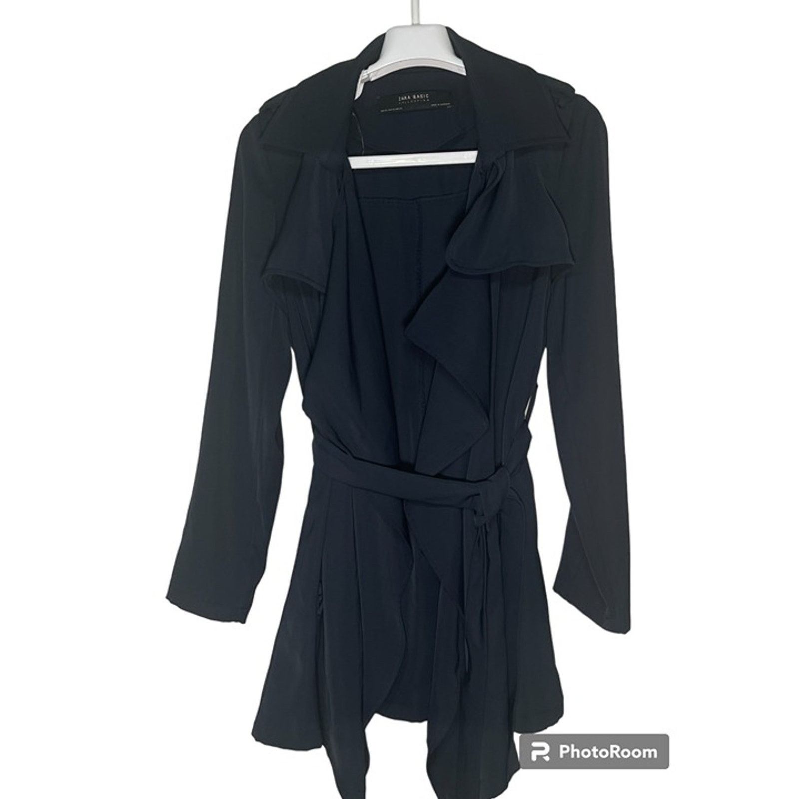 Zara Zara Basic Navy Wrap Cardigan Tie Waist Women's Size XS USED Size XS / US 0-2 / IT 36-38 - 3 Thumbnail