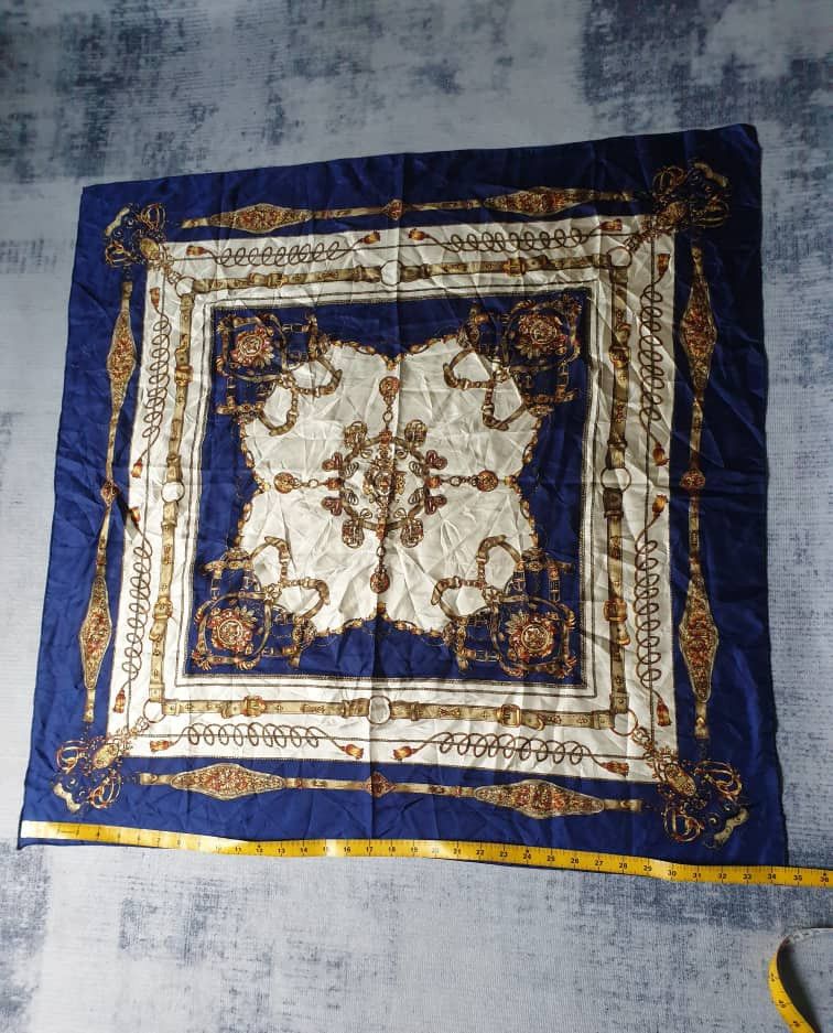 Japanese Brand Unnamed baroque blue colour scarves Size ONE SIZE - 5 Thumbnail
