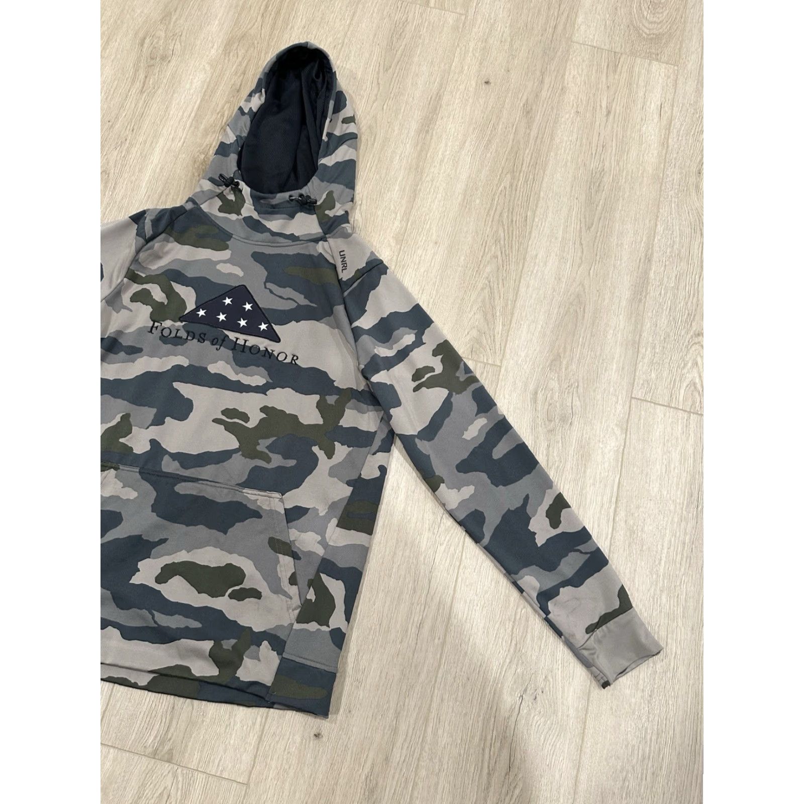 AMO Camo Sweatshirt Unrl Pullover Hooded Sweatshirt Small S Multicolor Camouflage Logo Embroidered **Unisex Adults** Colorful Fleece Hooded Size US S / EU 44-46 / 1 - 2 Thumbnail