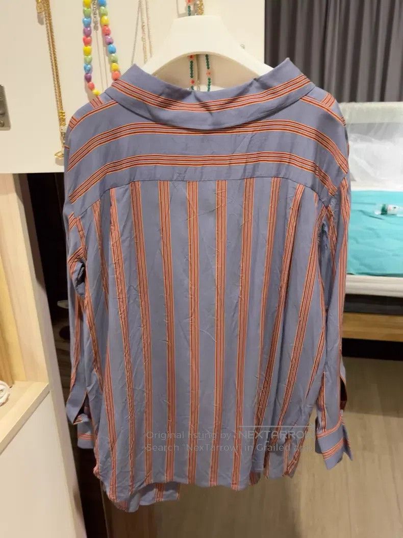 Vivienne Westwood Vivienne Westwood Blue and Orange Striped Long Sleeve Shir Size XS / US 0-2 / IT 36-38 - 2 Thumbnail