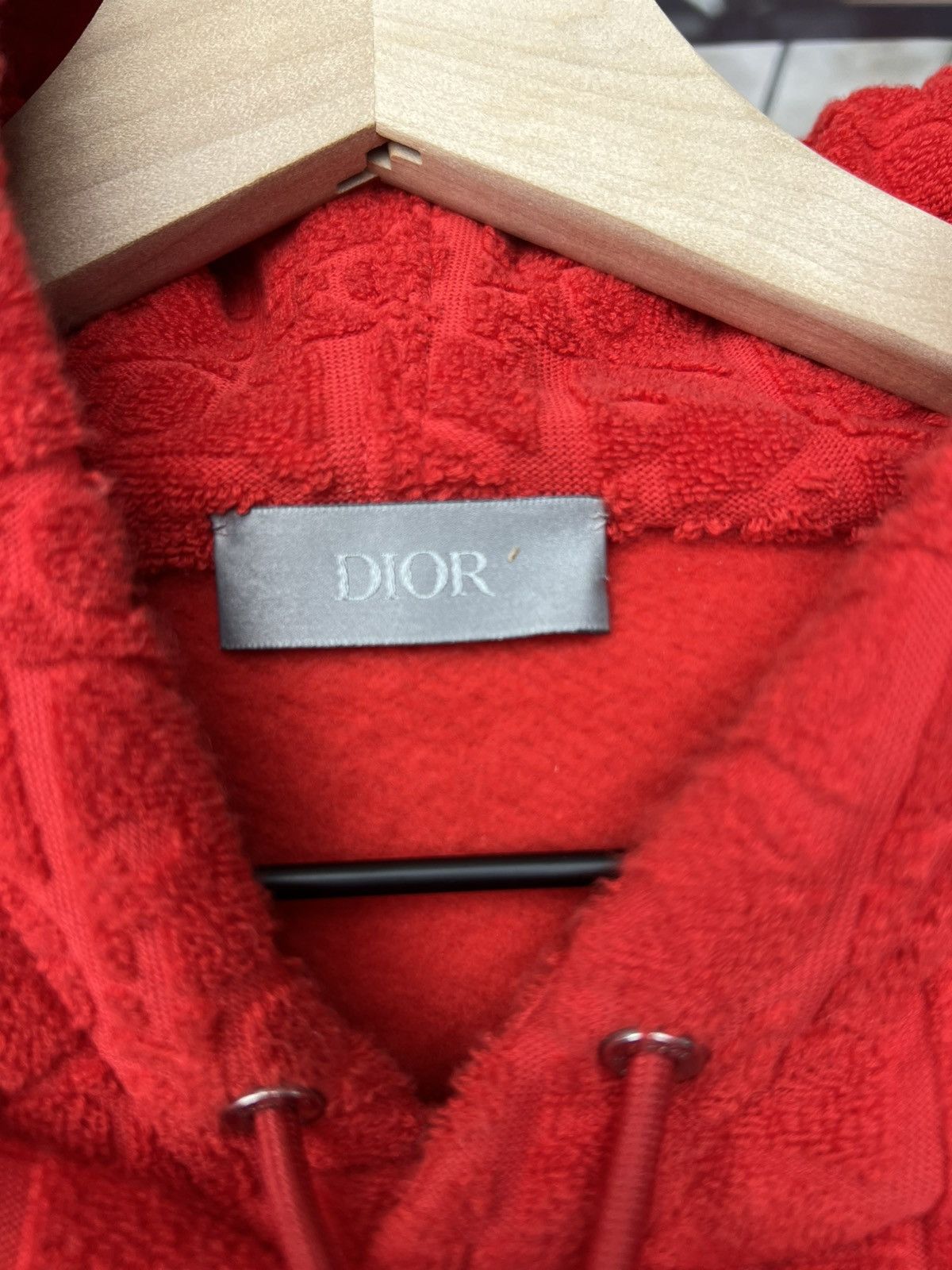 Dior Christian Dior Red Terry Oblique Hoodie Size US XXL / EU 58 / 5 - 8 Thumbnail