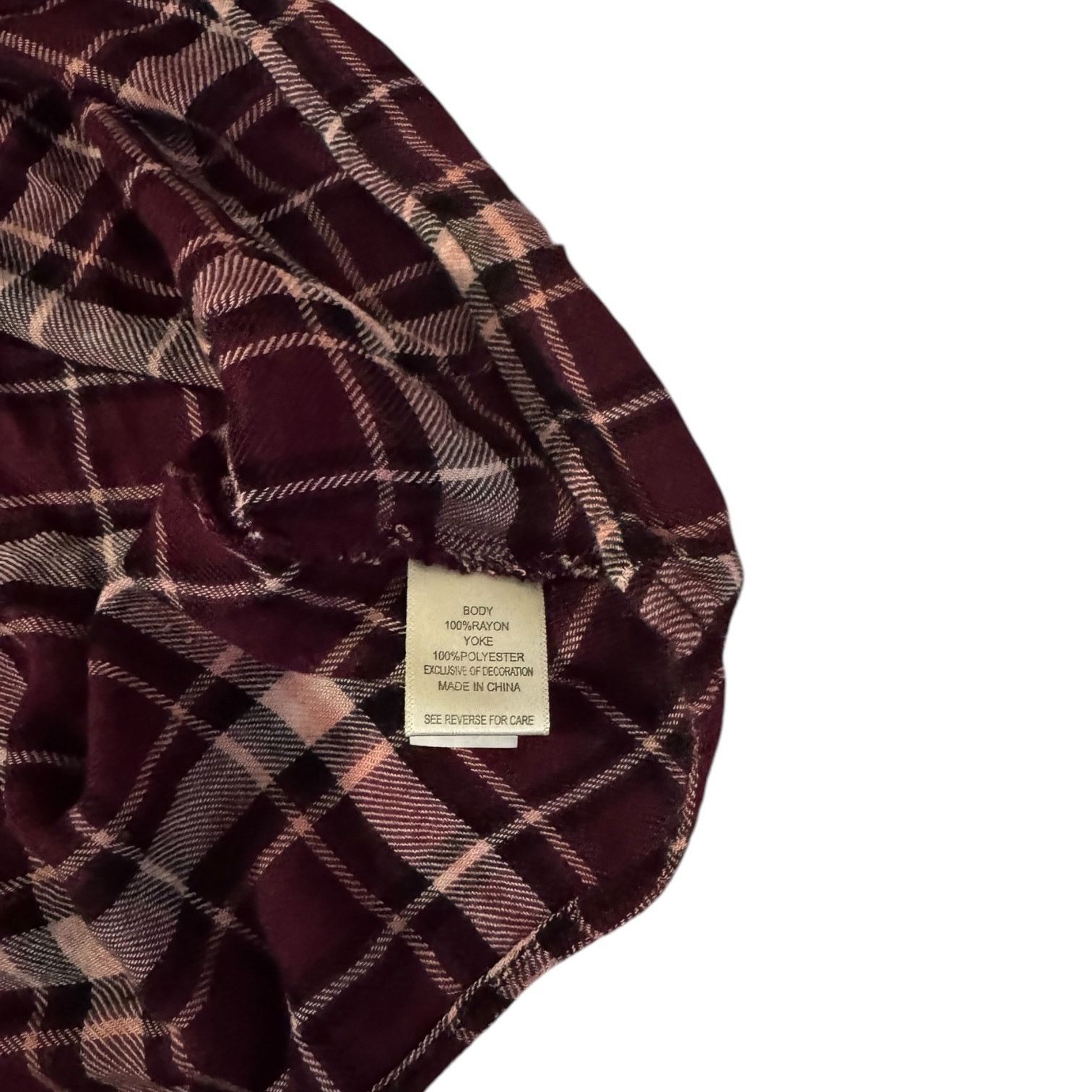 Other Self Esteem Women’s Lightweight Red Plaid Flannel Shirt XL Size XL / US 12-14 / IT 48-50 - 2 Thumbnail