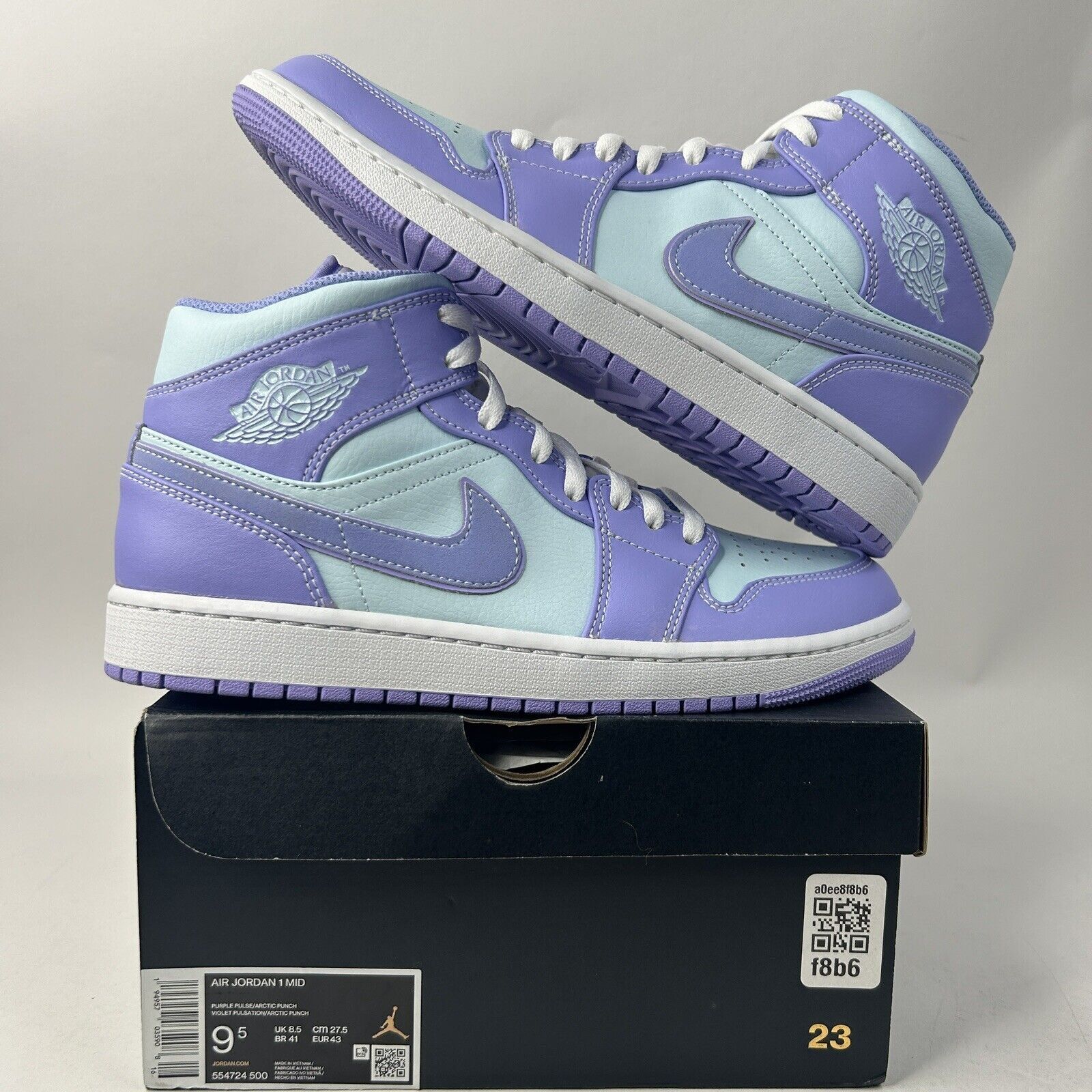 Nike Nike Air Jordan 1 Retro Mid “Purple Pulse/Arctic Punch” 2024 Size US 9.5 / EU 42-43 - 1 Thumbnail
