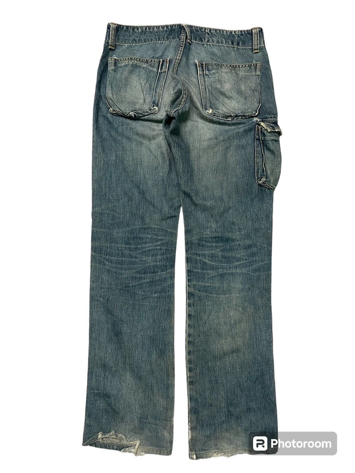 Japanese Brand 60s JOHN BULL RARE 5 POCKET JEANS DISTRESSED Size US 31 - 3 Thumbnail