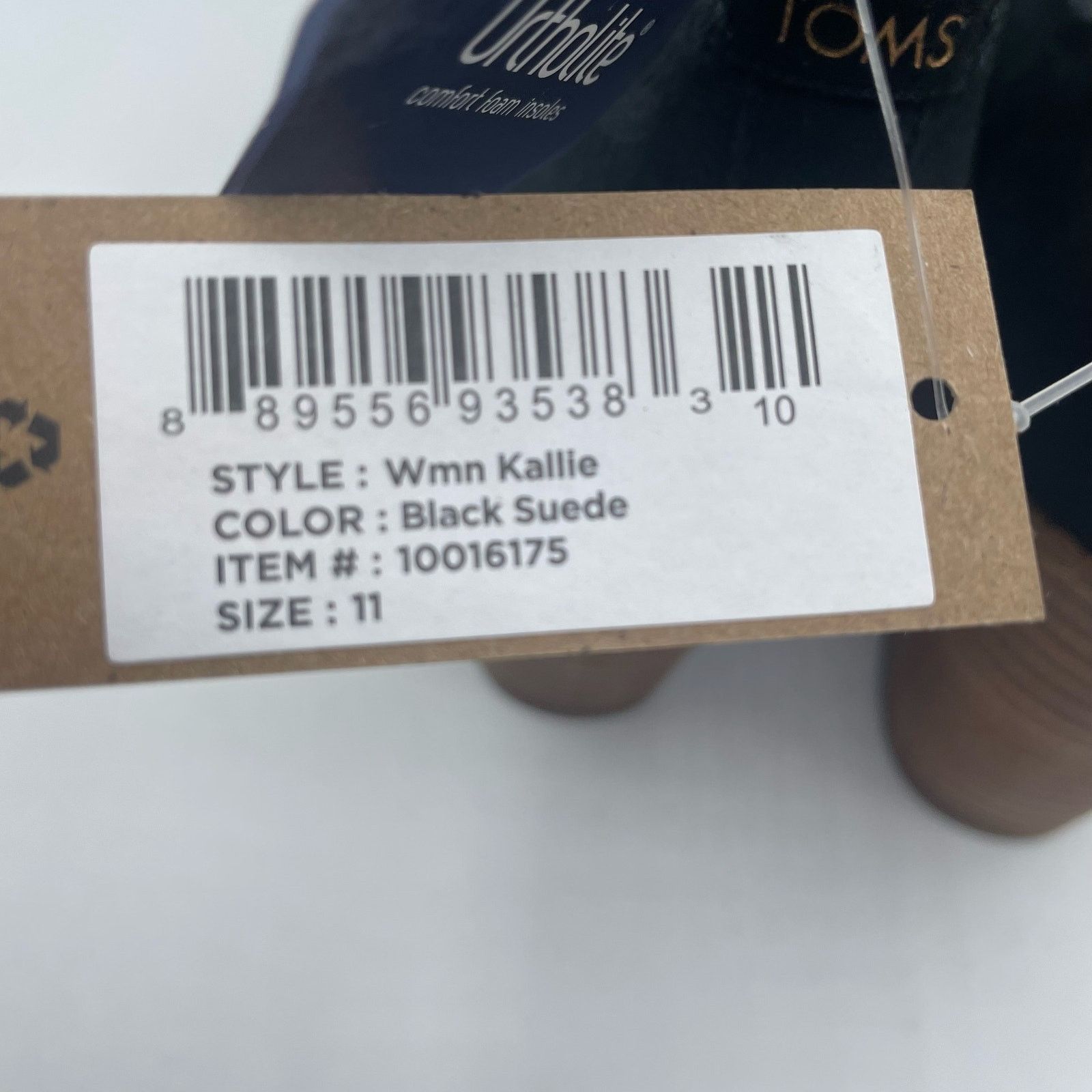 Toms TOMS Kallie Black Suede Wedge Bootie Ankle Slip On Casual 11 Size US 11 / IT 41 - 5 Thumbnail