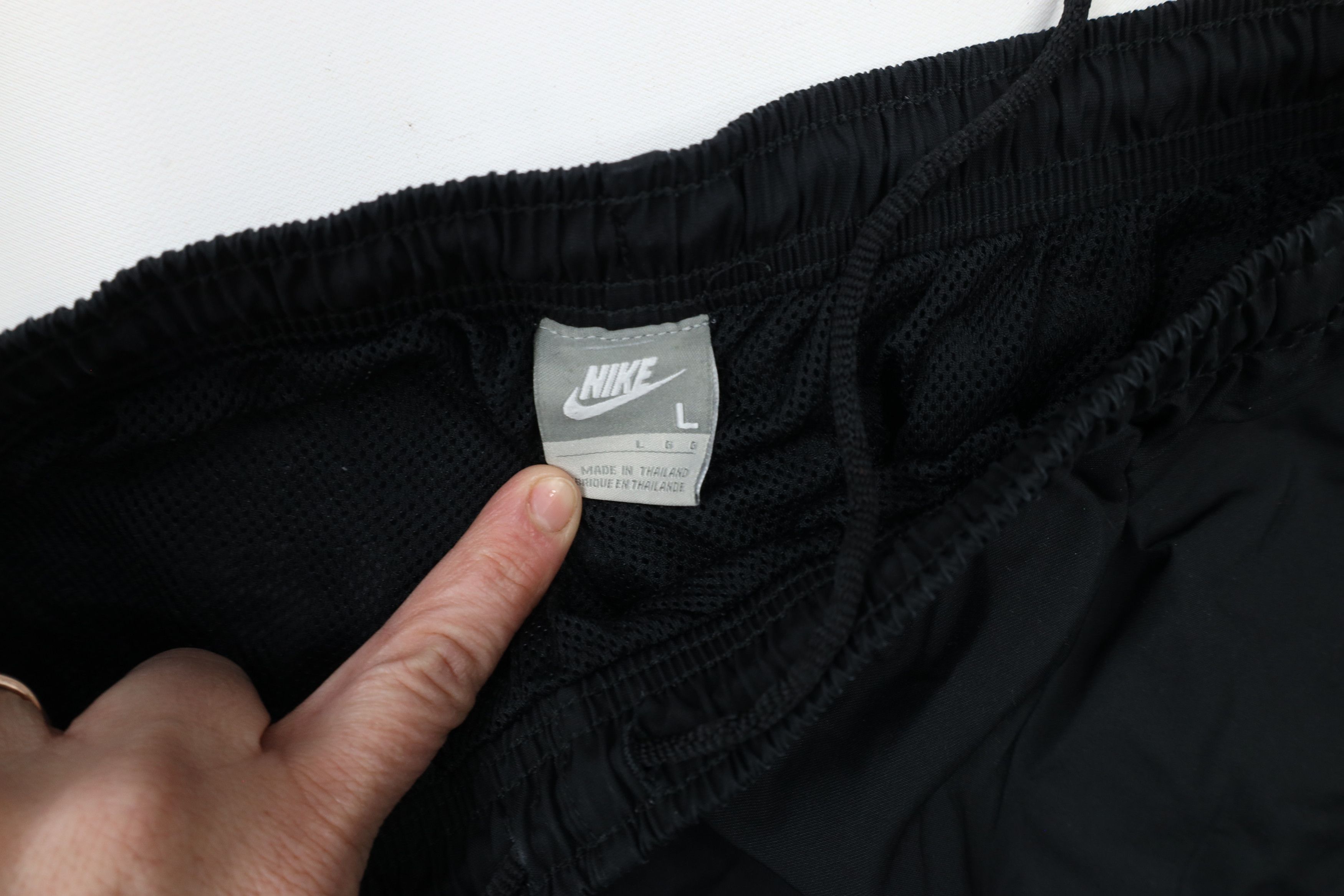 Nike × Vintage Vintage 90s Y2K Nike Travis Scott Mini Swoosh Wide Leg Pants Size US 36 / EU 52 - 10 Thumbnail