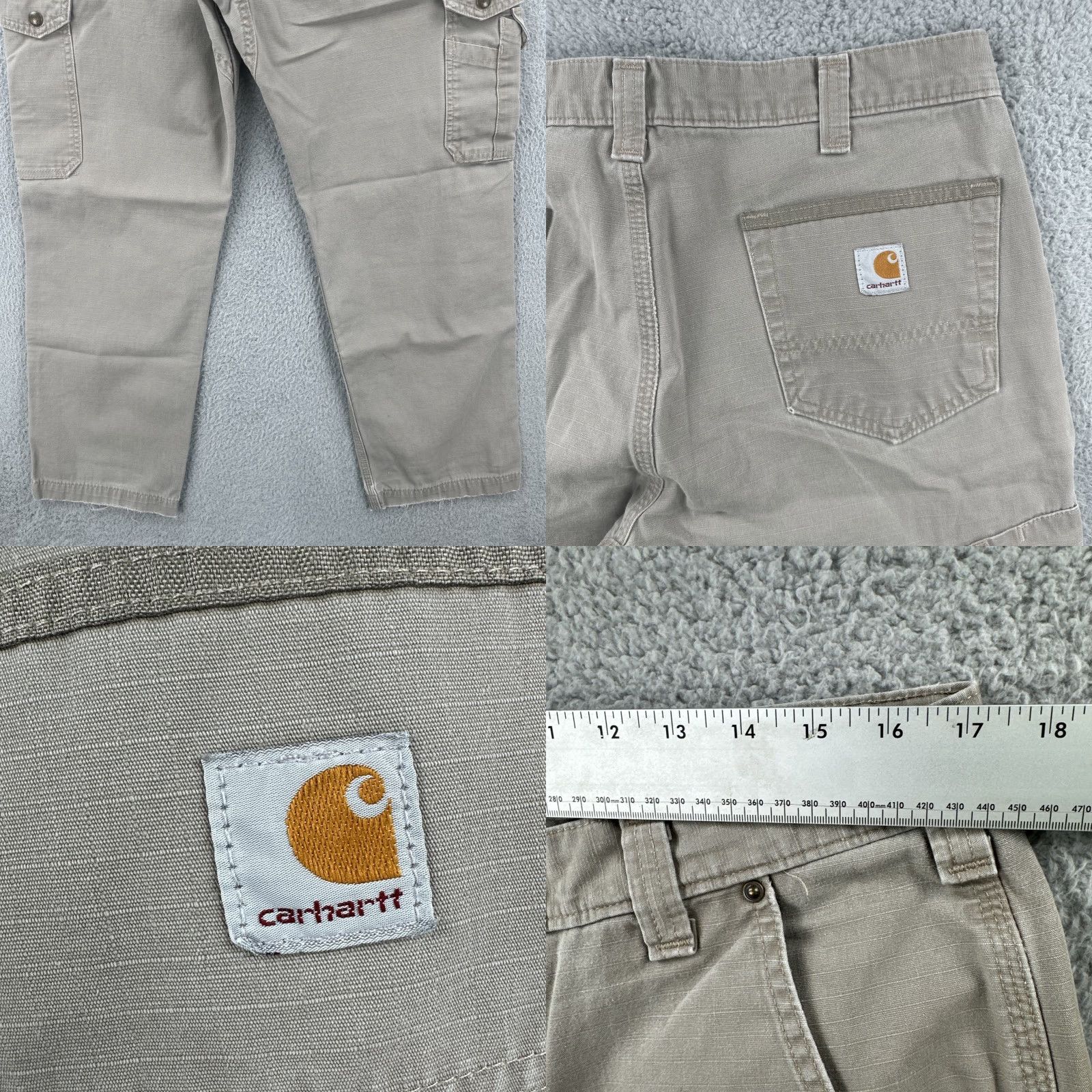 Carhartt Carhartt Cargo Pants Men 34x28 Heavyweight Khaki Workwear EUC Beige Regular Fit Size US 34 / EU 50 - 9 Thumbnail