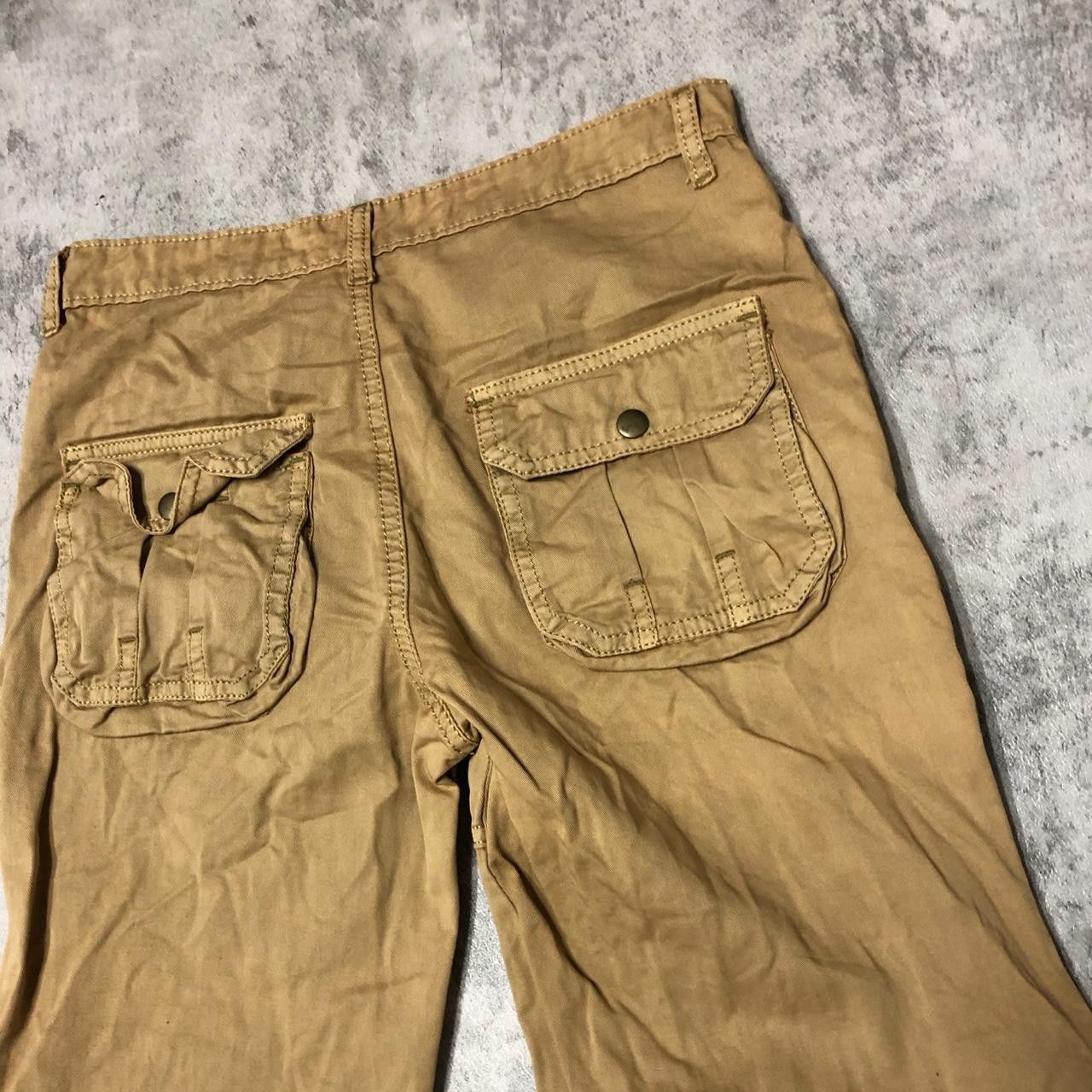 Other Tan cargo pants with zipper pockets and adjustable waist Size 25" / US 0 / IT 36 - 4 Thumbnail