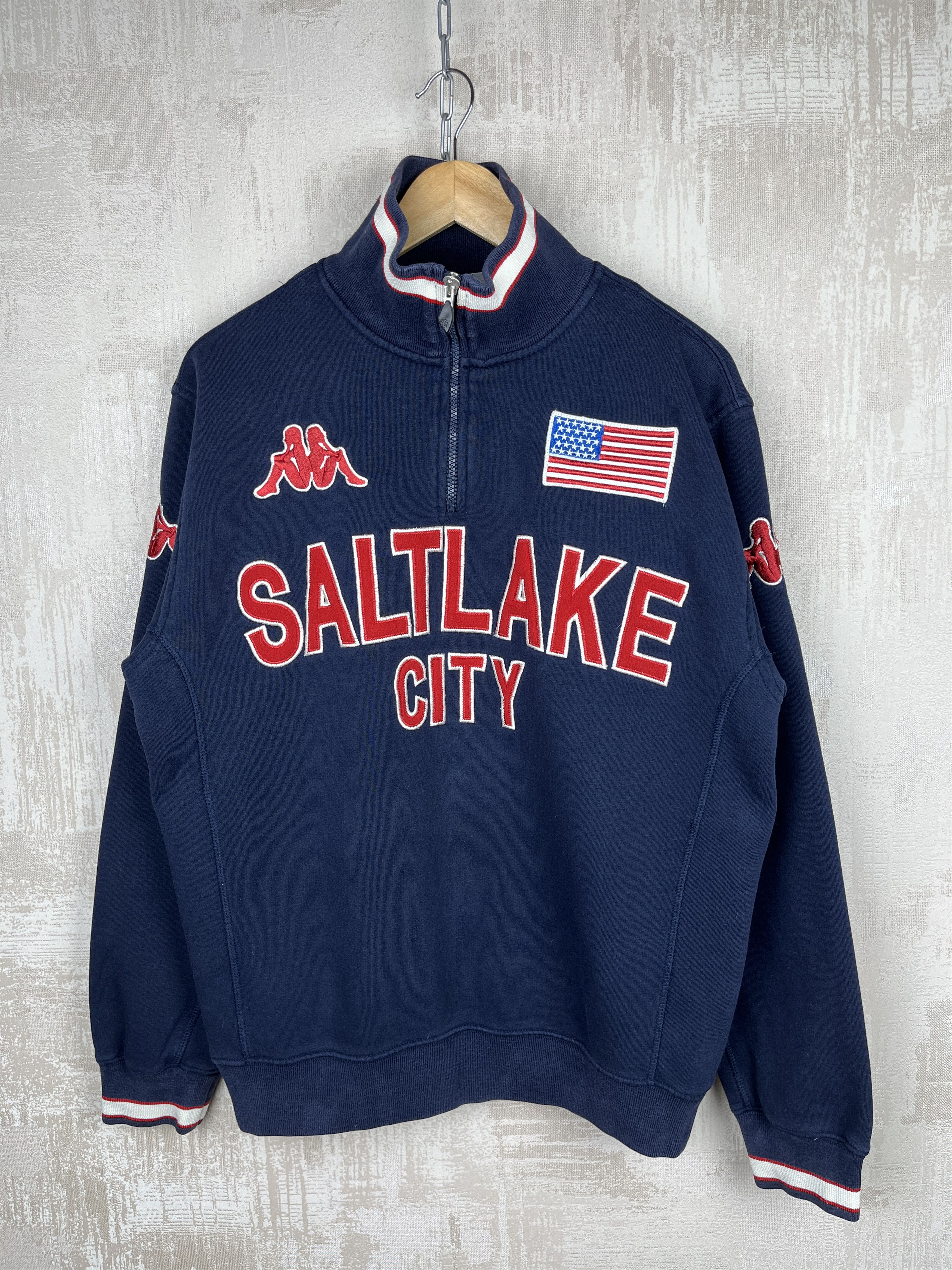 Kappa Salt Lake City USA Pullover Sweatshirt Half Zip Kappa Size US XL / EU 56 / 4 - 1 Thumbnail