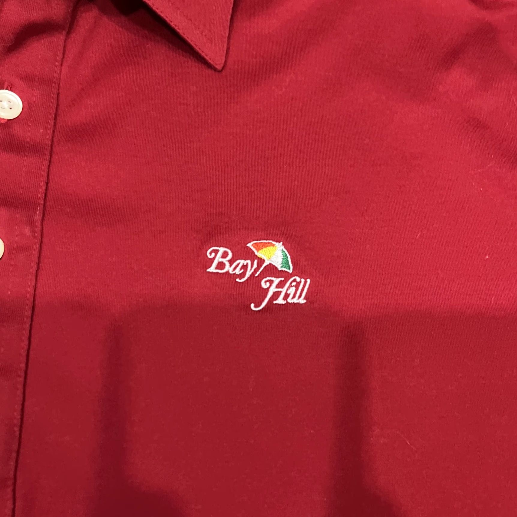 Vintage Ahead Bay Hill Mens Golf Polo Shirt M Red Pocket Short Sleeve Logo Rugby Polo Adult Golfing Golfer Walking Comfort Size US M / EU 48-50 / 2 - 2 Thumbnail