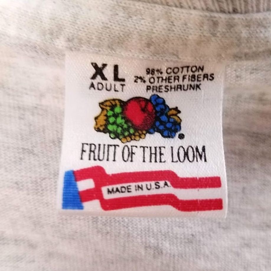 Fruit Of The Loom VINTAGE Salt Lake Lutheran High School T Shirt Mens XL Gray 90s Utah Made In USA Fruit of the Loom Shirt Graphic Tee Size US XL / EU 56 / 4 - 5 Thumbnail