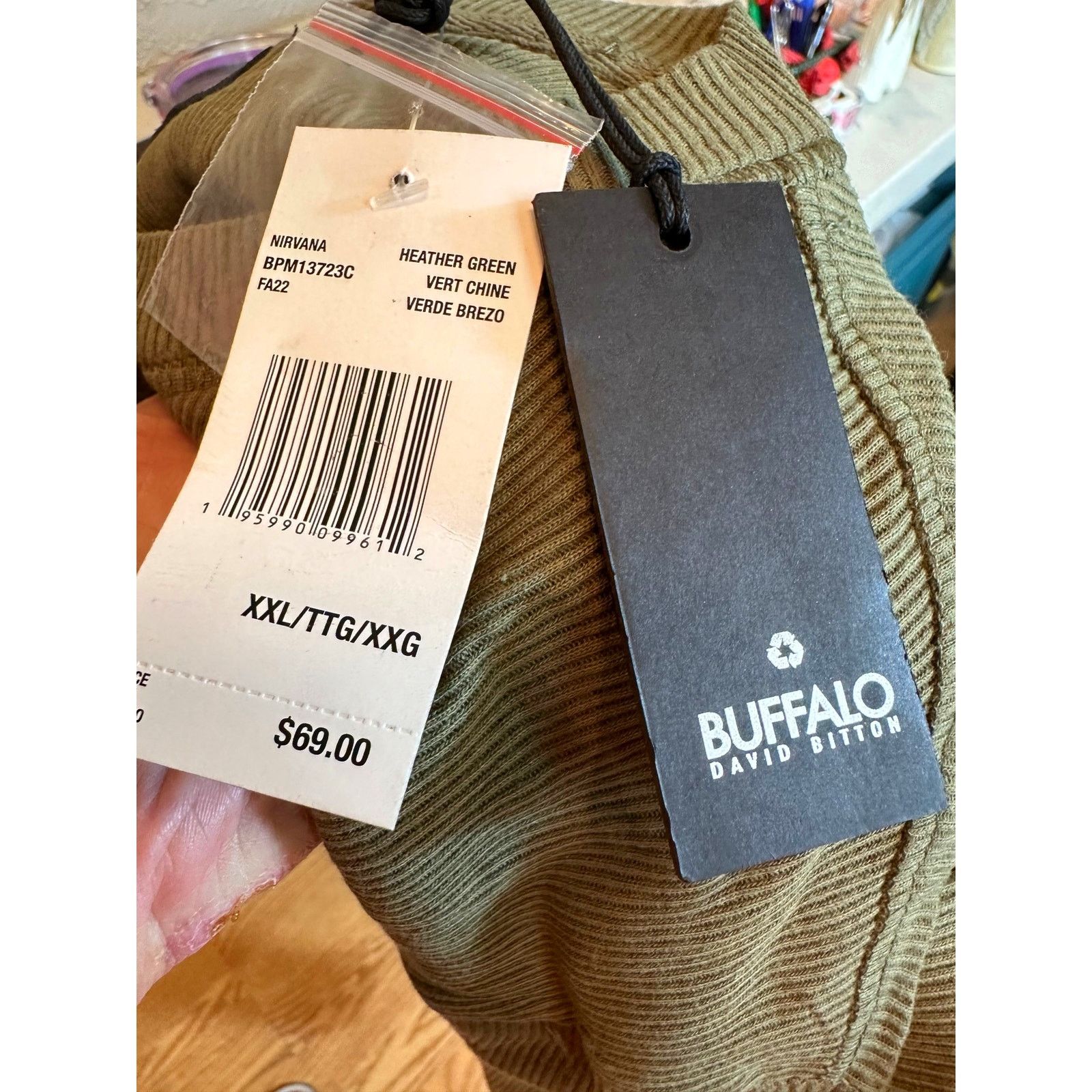 Other Buffalo Nirvana Long Sleeve Henley Olive Mens XXL Size US XXL / EU 58 / 5 - 11 Thumbnail