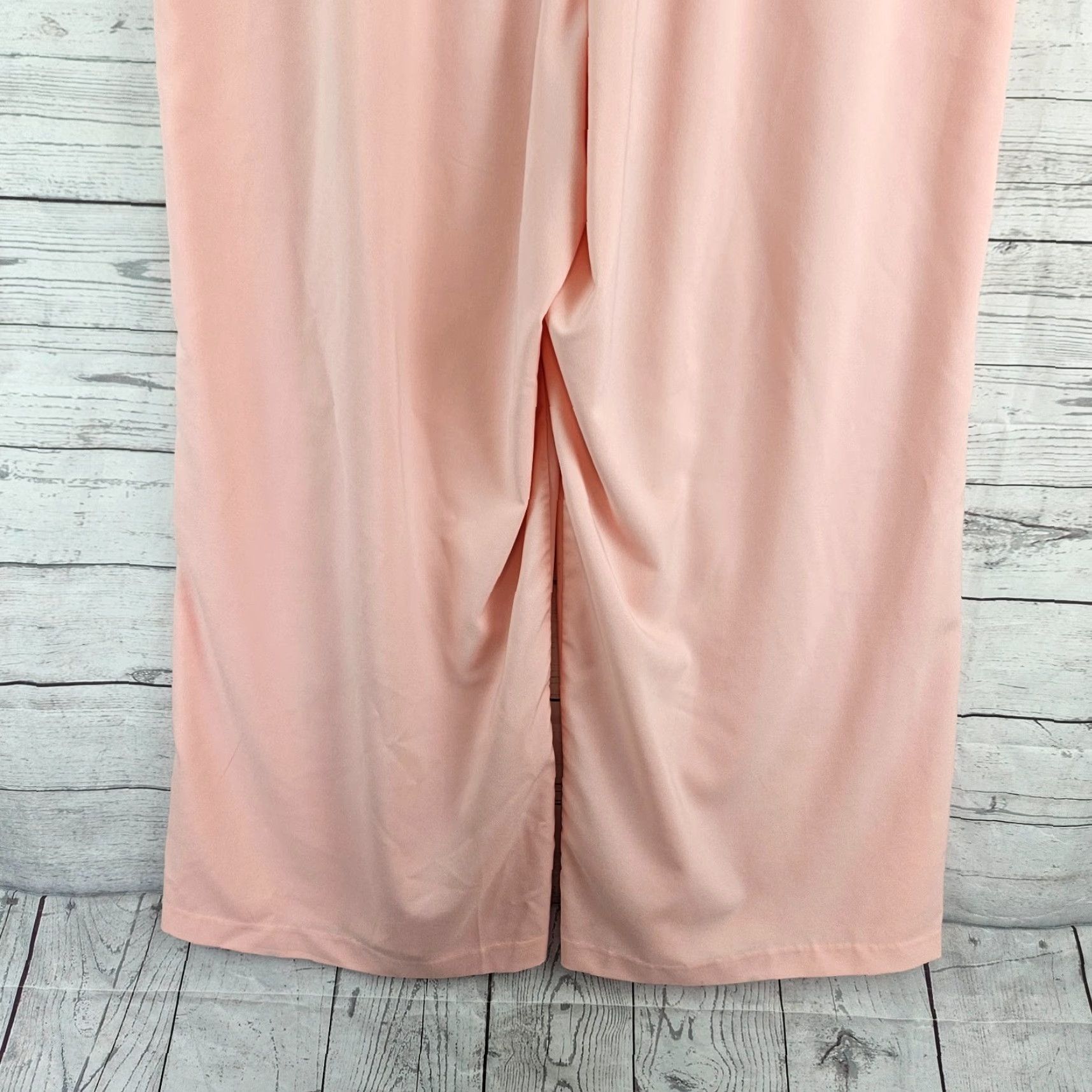 Torrid Torrid Womens Wide Leg Pants Sz 18 Solid Pink High Rise Size 40" / US 18 - 5 Thumbnail
