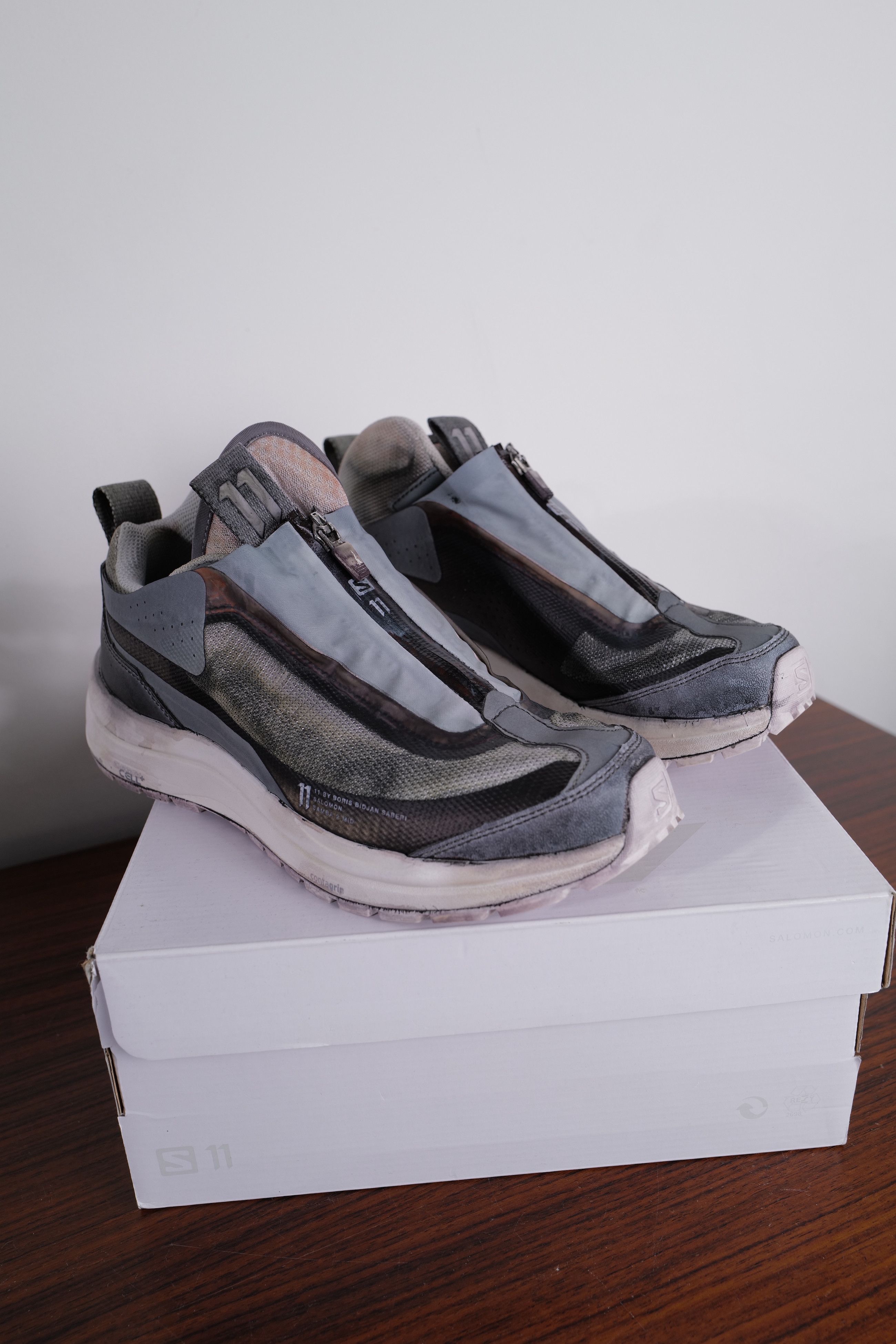 Boris Bidjan Saberi WHITE-PATINA GREY Size US 8.5 / IT 38.5 - 7 Thumbnail
