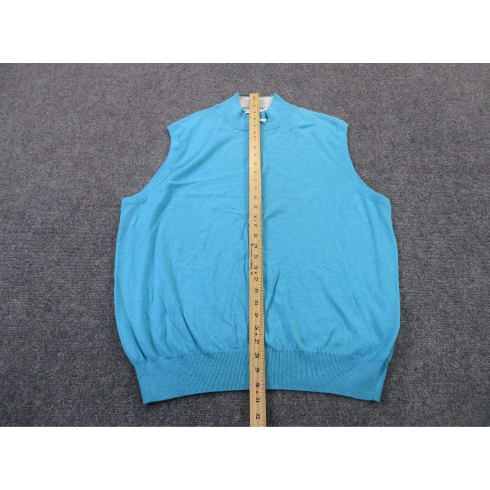 Peter Millar Peter Millar Sweater Vest Mens XL Blue Cashmere Cotton Knit Vest 1/4 Zip Modern Classic Preppy Golf Size US XL / EU 56 / 4 - 3 Thumbnail