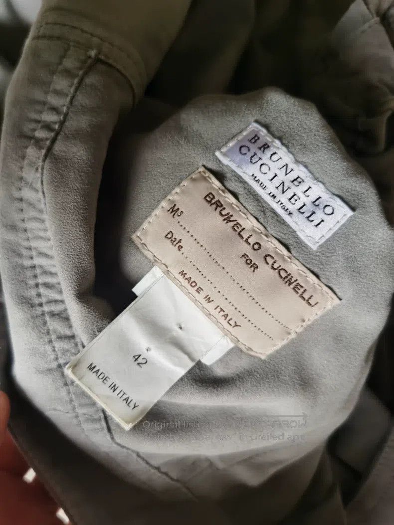 Brunello Cucinelli Brunello Cucinelli Suede Jacket with Small Stand Collar, G Size S / US 4 / IT 40 - 7 Thumbnail