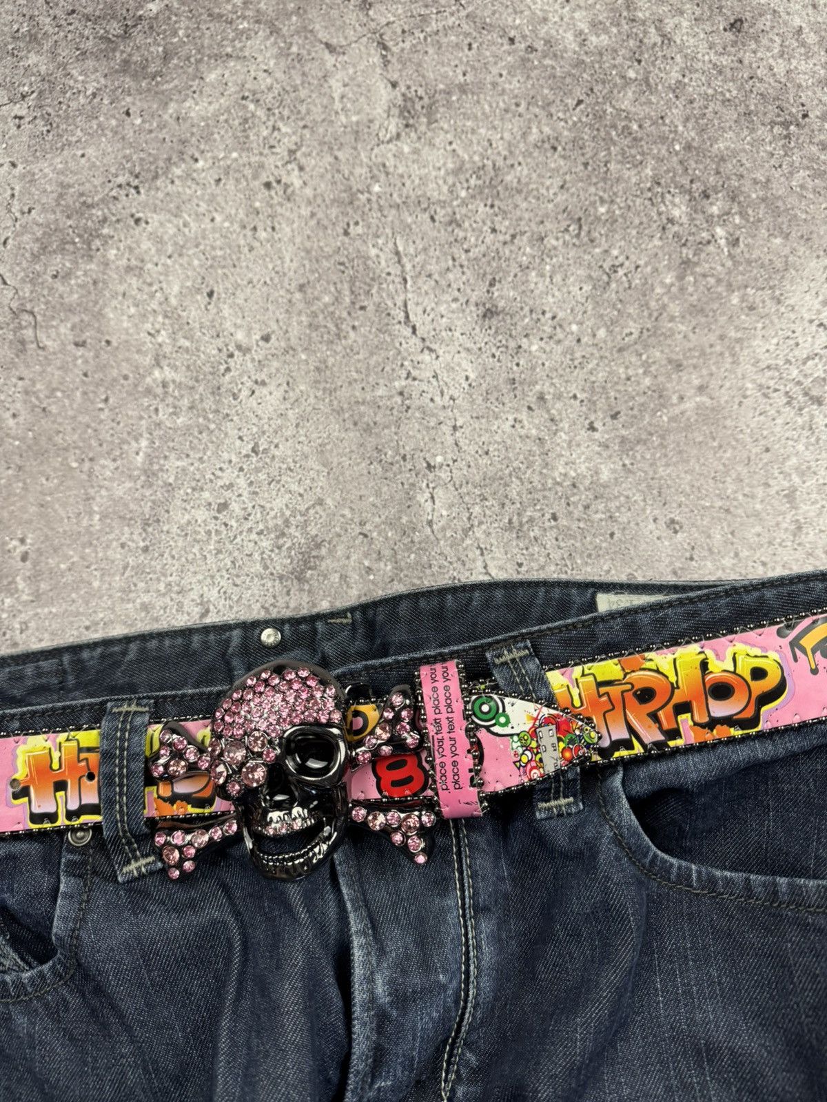 Japanese Brand 00’s NUMBER NINE STYLE GRAFFITI SKULL RARE Y2K BELT VINTAGE Size ONE SIZE - 8 Thumbnail