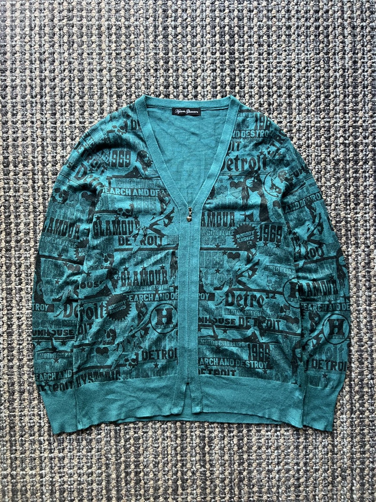 Hysteric Glamour Hysteric Glamour Detroit Pin Up Rare Cardigan Sweater Y2K Size US S / EU 44-46 / 1 - 1 Thumbnail