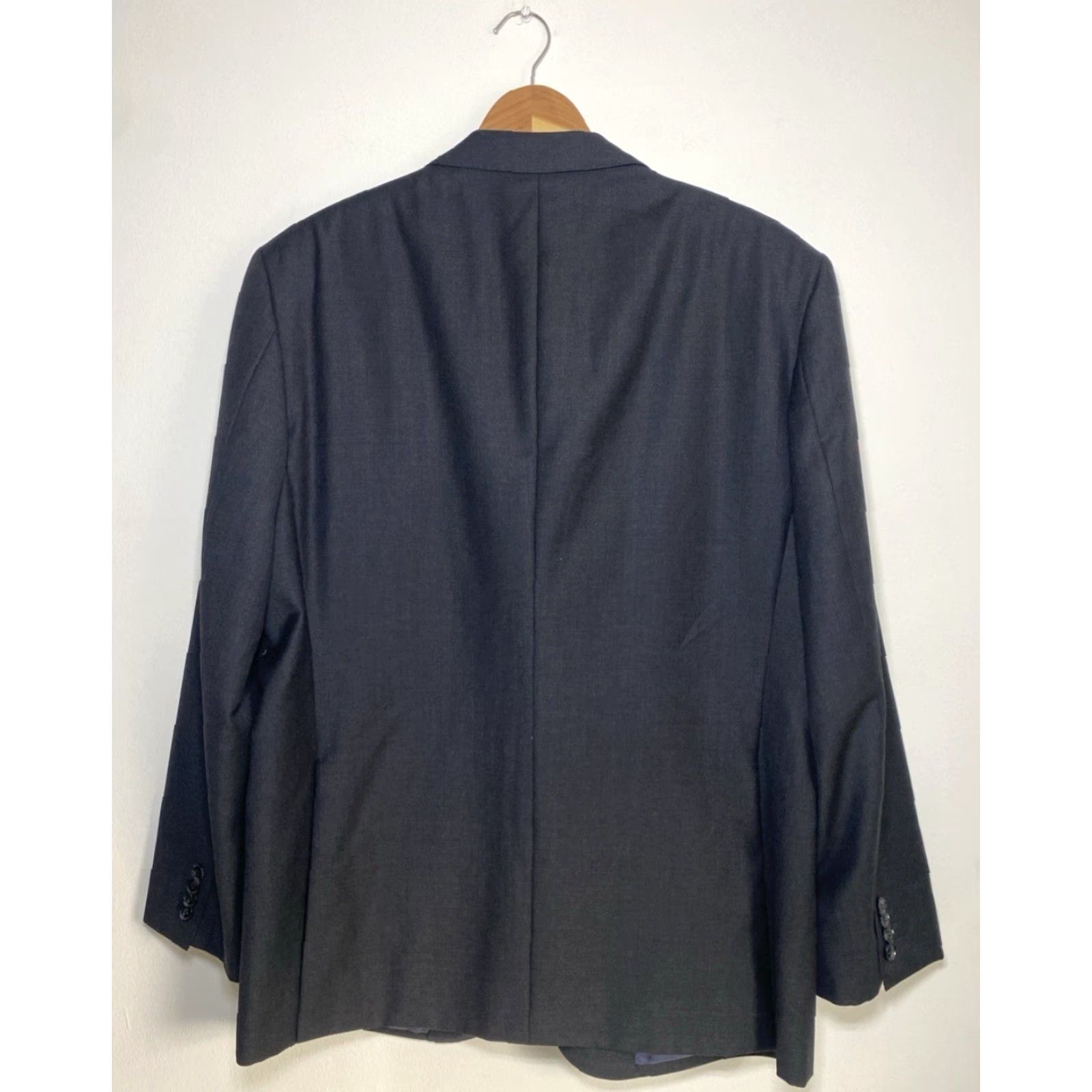 Suitsupply Suitsupply Wool Suit Jacket Perennial Vitale Barberis Canonico Italy Sz 44 Dark Gray Solid Two-Button Single-Breasted Men’s Jacket, 44 Reg Size 44R - 2 Thumbnail