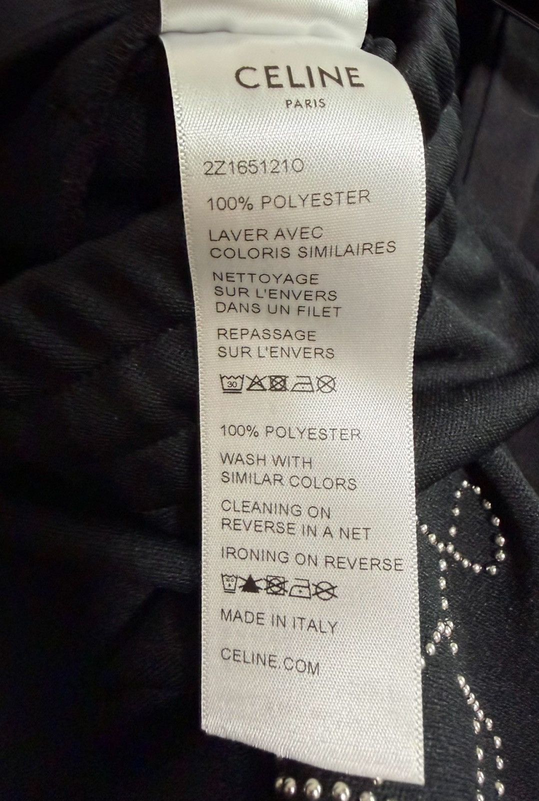 Celine CELINE 2022FW Studded Vertical Logo Wide-Leg Sweatpants Size US 32 / EU 48 - 7 Thumbnail