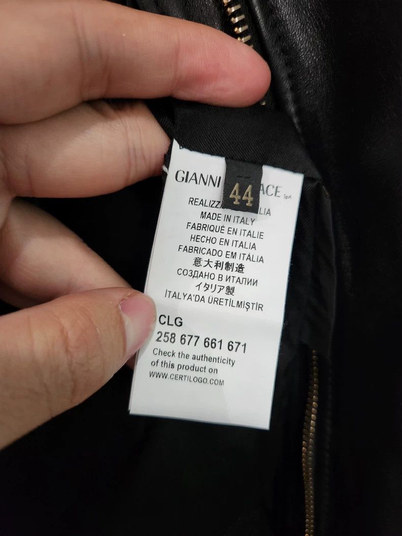 Versace Versace Black sheepskin asymmetrical willow studded zip le Size S / US 4 / IT 40 - 5 Thumbnail