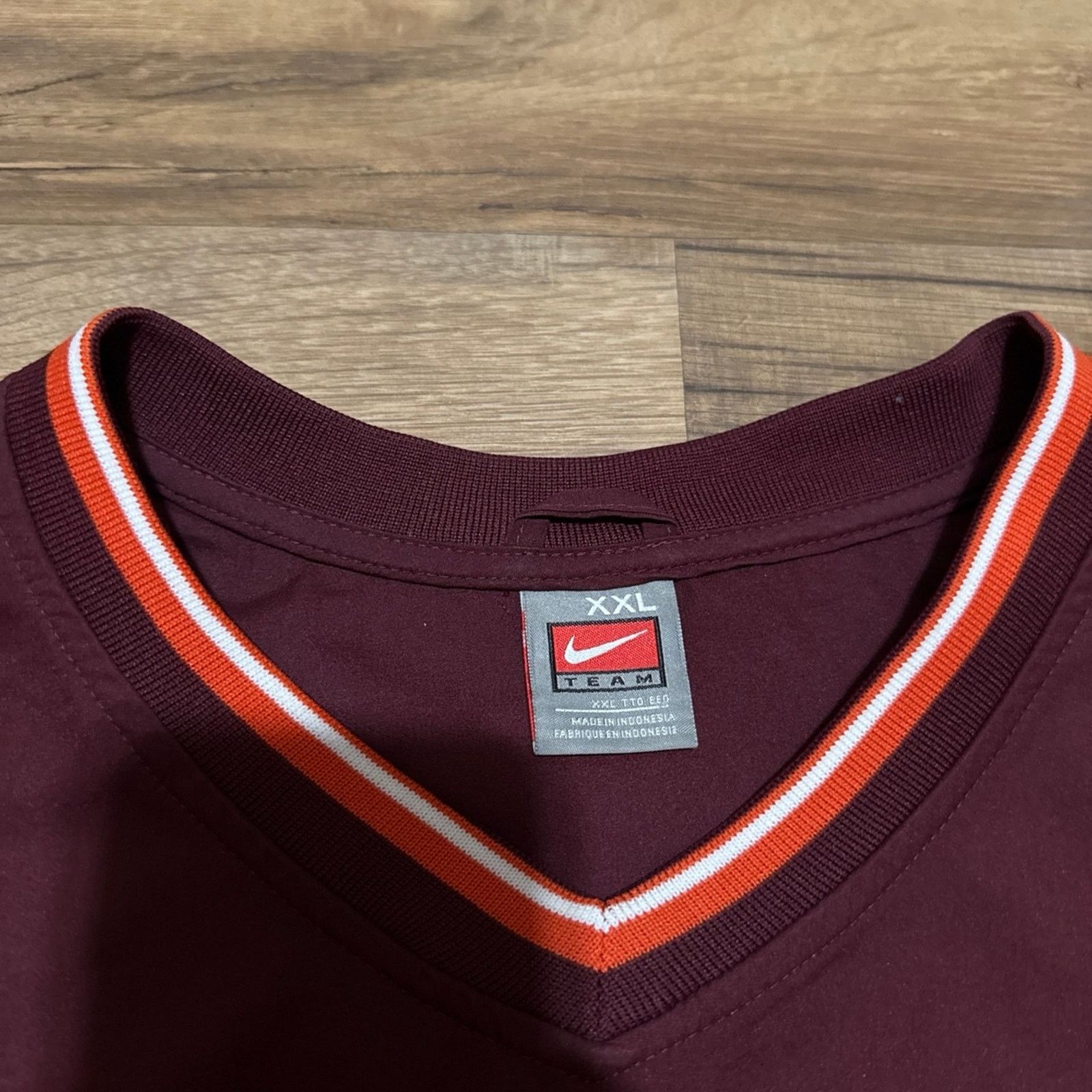 Nike Y2K Nike Team Virginia Tech Center Swoosh Windbreaker Size US XXL / EU 58 / 5 - 6 Thumbnail