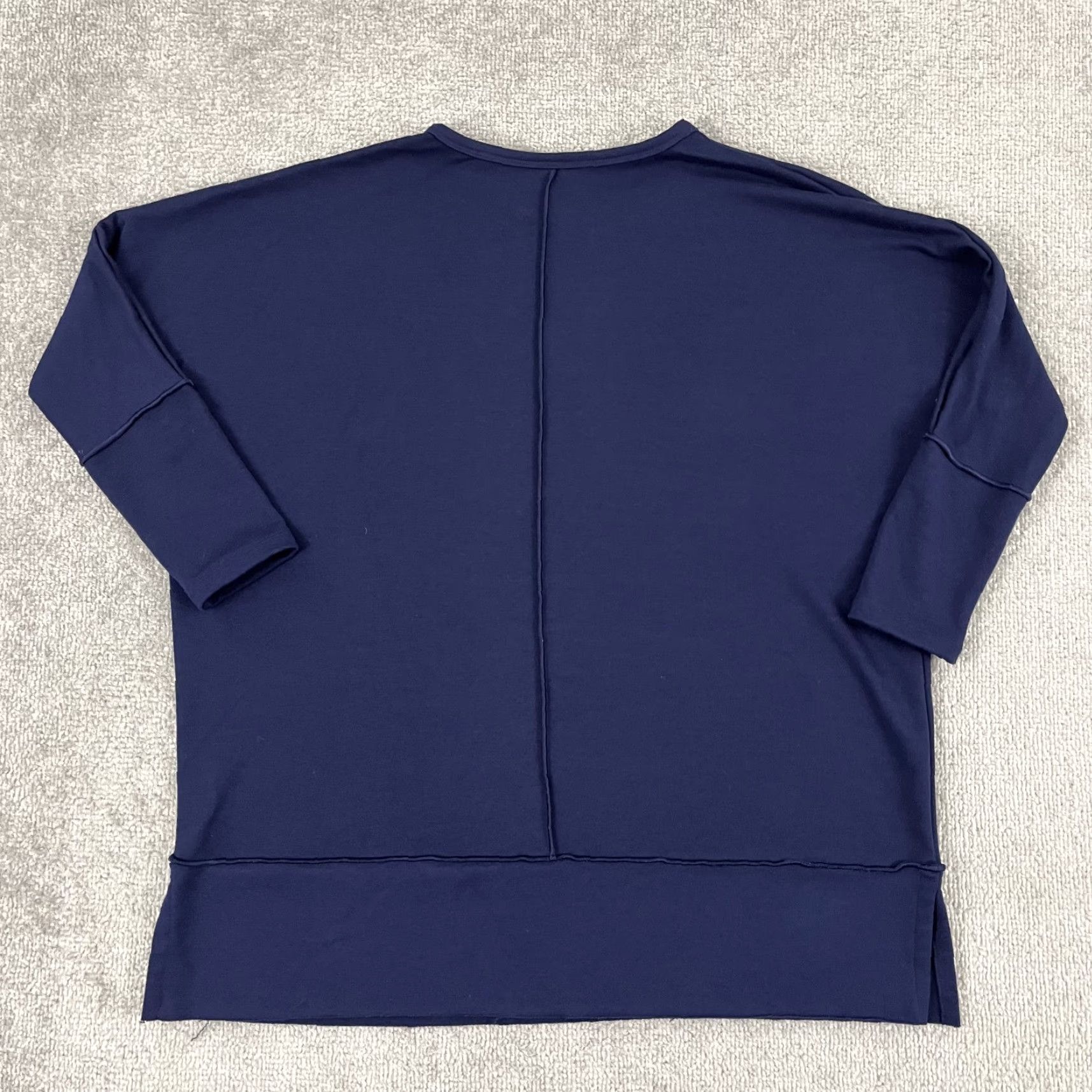 Spanx Spanx Top Womens XS Dolman 3/4 Sleeve Navy Blue Sweatshirt Casual Perfect Length Size XS / US 0-2 / IT 36-38 - 7 Thumbnail