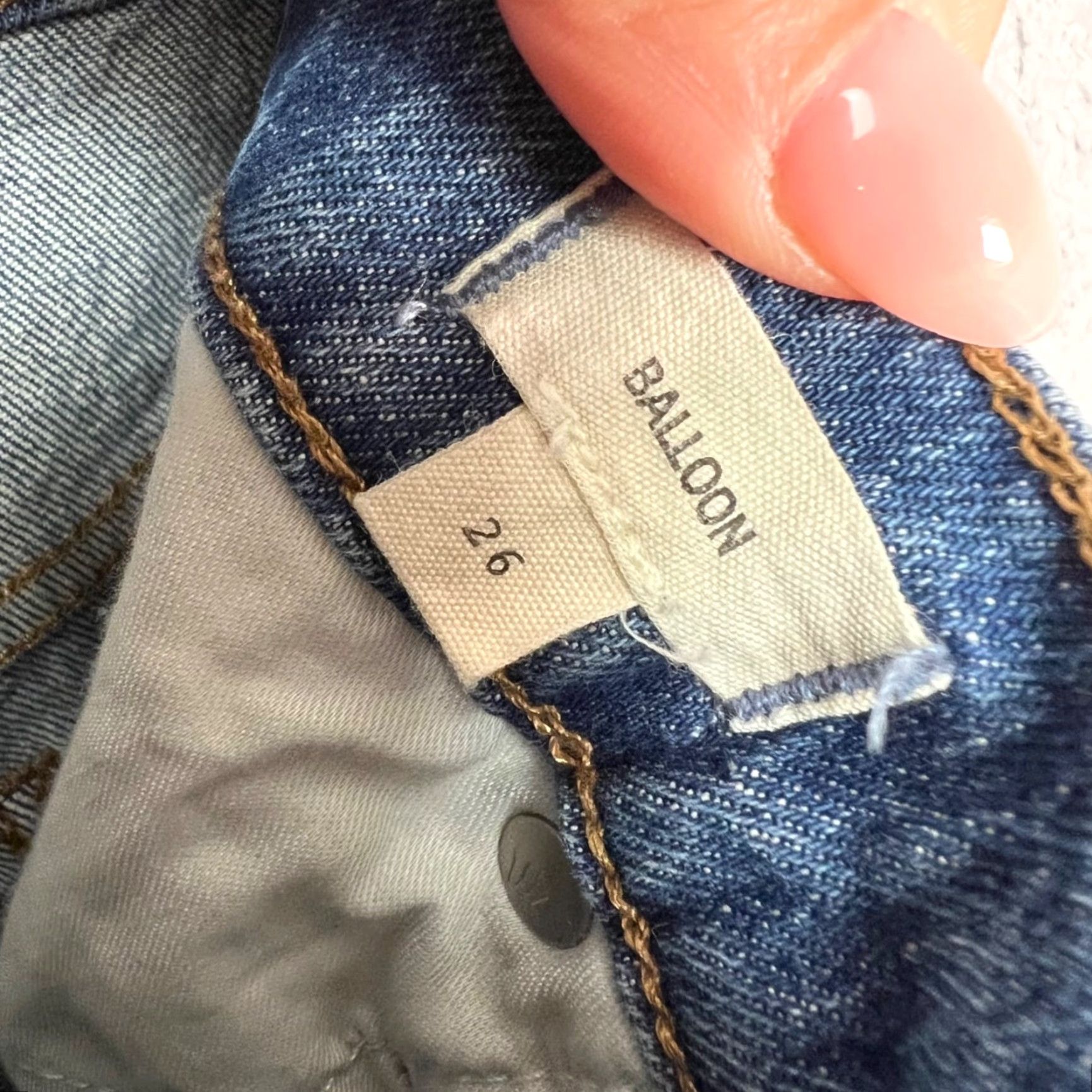 Madewell Madewell Jeans Balloon High-Rise Relaxed Denim Blue 26 Adult Womens Size 26" / US 2 / IT 38 - 4 Thumbnail