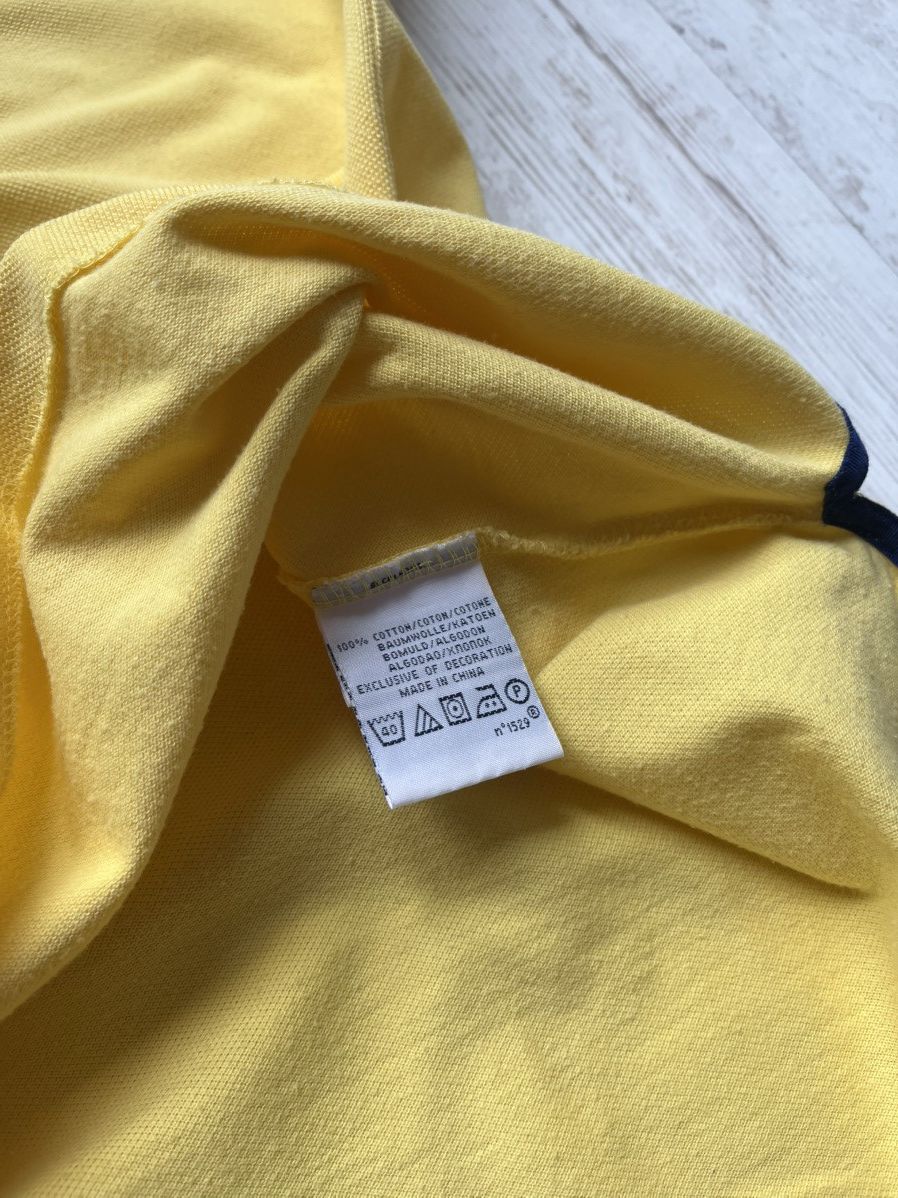 Polo Ralph Lauren × Vintage POLO RL Yellow Triple Pony Embroidered Polo T Shirt Y2K Hype Size US L / EU 52-54 / 3 - 7 Thumbnail