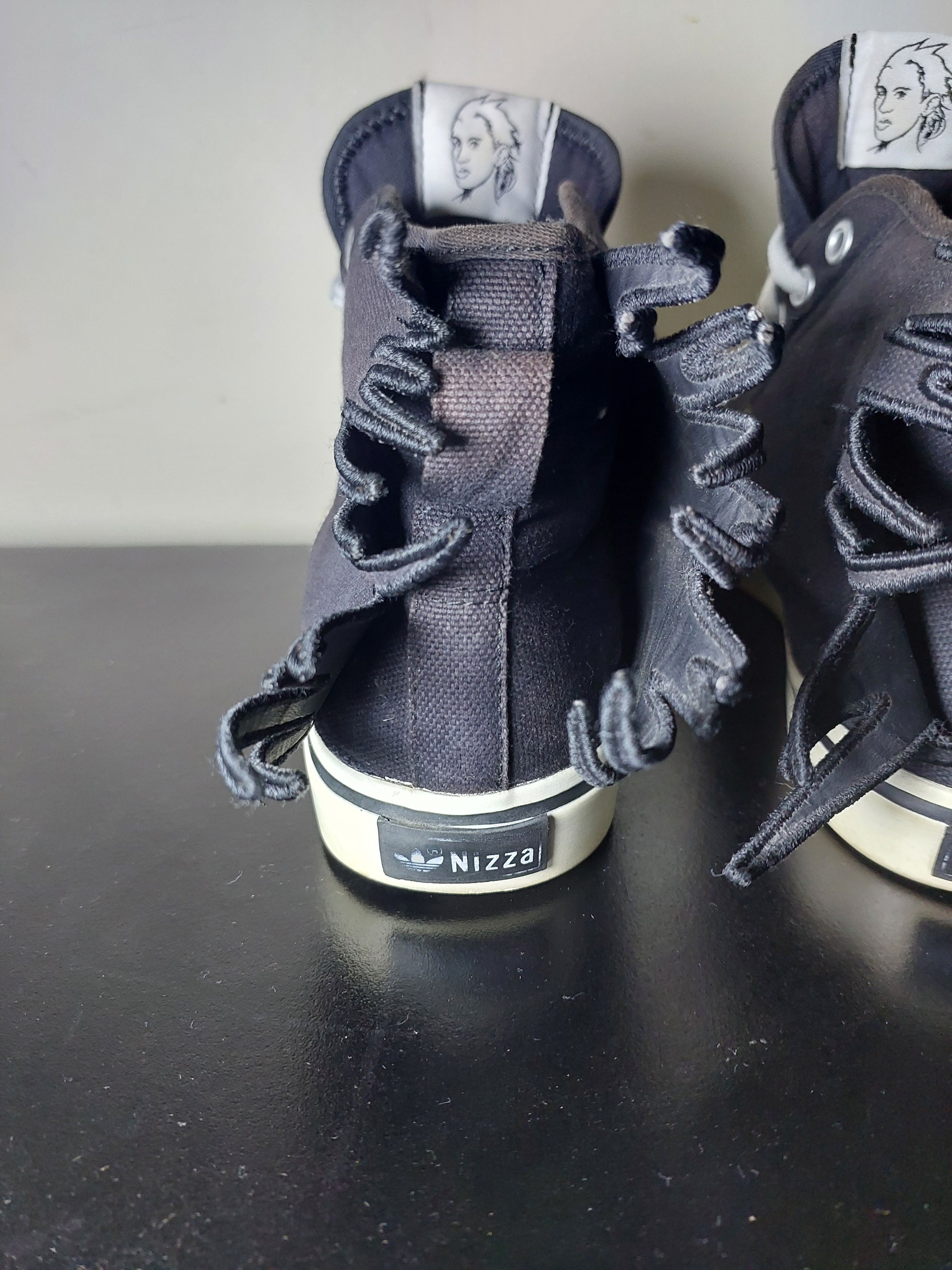 Adidas × Jeremy Scott ADIDAS x Jeremy Scott Nizza Fringe Hi-Top Sneakers Size US 10 / EU 43 - 6 Thumbnail