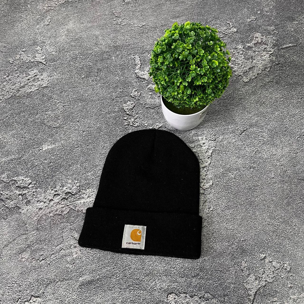 Carhartt Vintage Carhartt Knit Hat Black 90s OneSize Fits All Size ONE SIZE - 1 Thumbnail