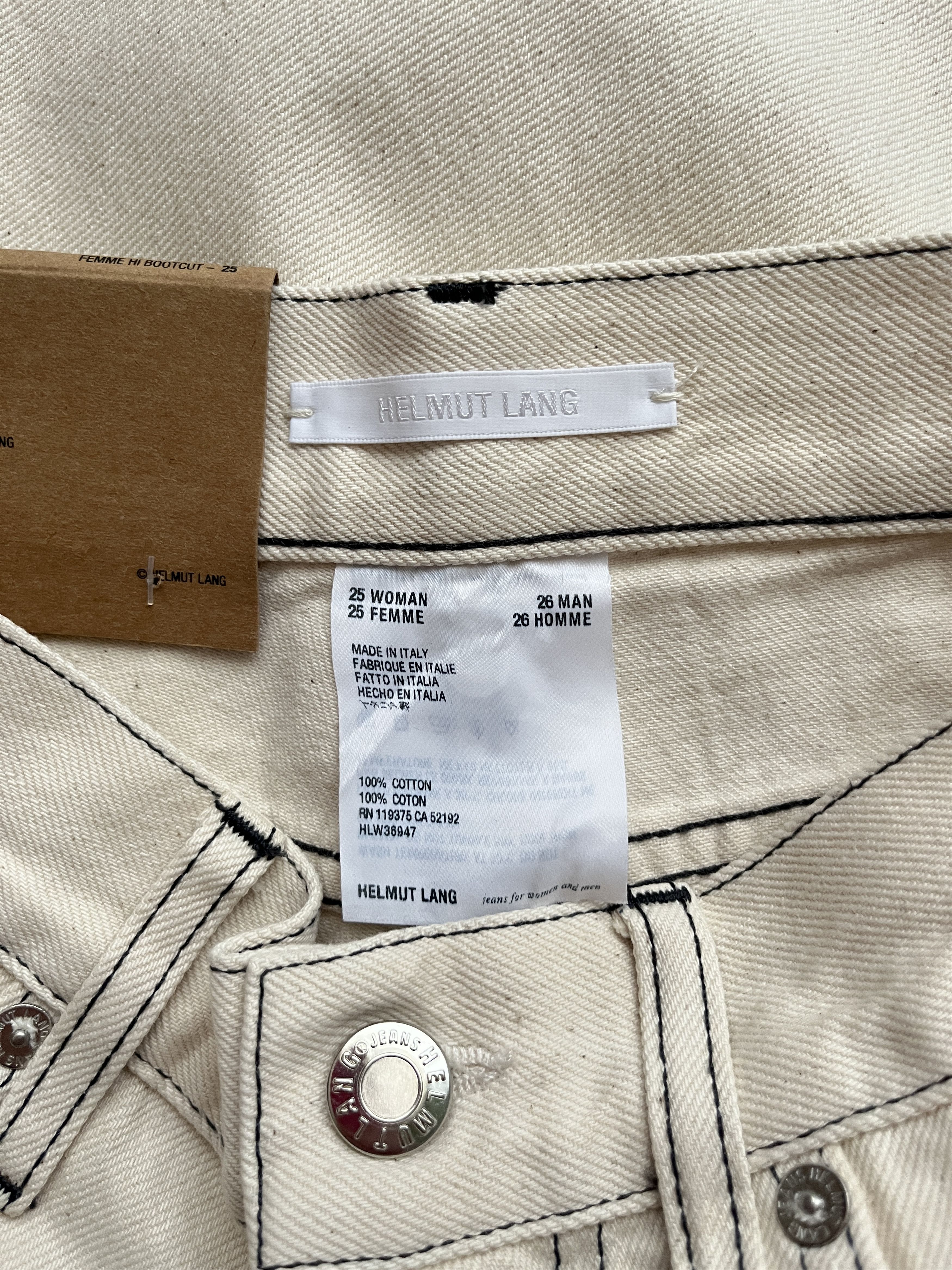 Helmut Lang ⚡️QUICK SALE⚡️Helmut Lang Natural White Hi-BootCut Jeans Size 25" / US 0 / IT 36 - 5 Thumbnail
