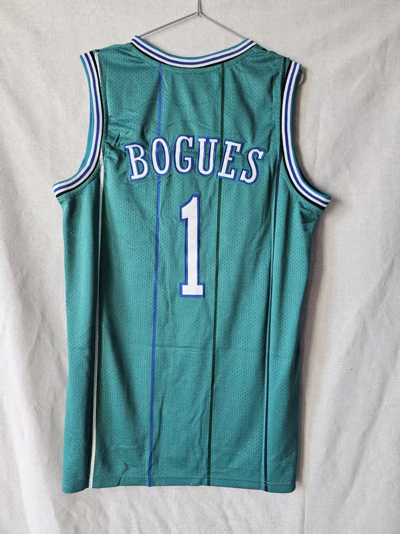 NBA Charlotte Hornets Muggsy Bogues Jersey Stitched Green Size US M / EU 48-50 / 2 - 1 Thumbnail