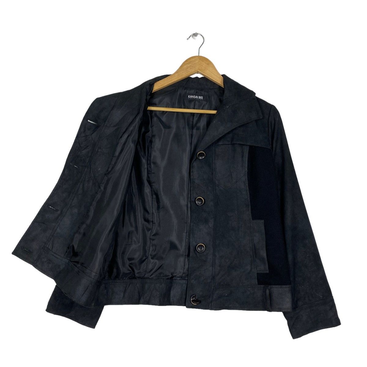 Kansai Yamamoto Kansai Bis Patchwork Cropped Jacket Size US M / EU 48-50 / 2 - 1 Thumbnail
