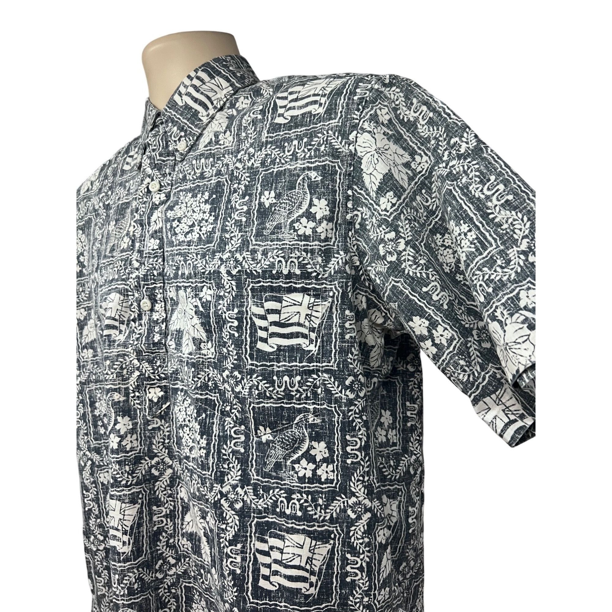 Reyn Spooner Reyn Spooner Vintage Reverse Print Blue Pullover Hawaiian Sh Size US M / EU 48-50 / 2 - 4 Thumbnail