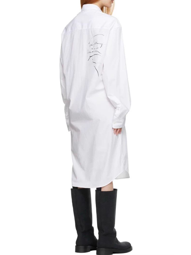 Ann Demeulemeester White Long Shirt Dress