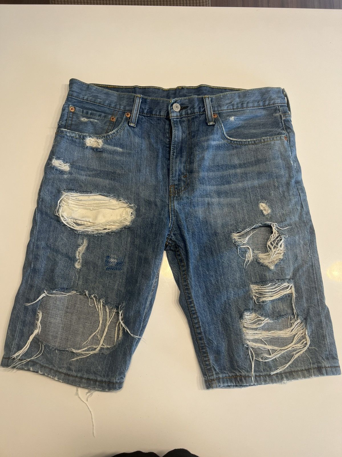 Levi's Levis destroyed 511 denim shorts Size US 32 / EU 48 - 1 Thumbnail